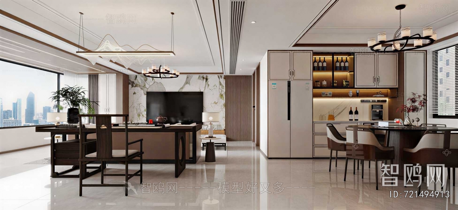 New Chinese Style Dining Room