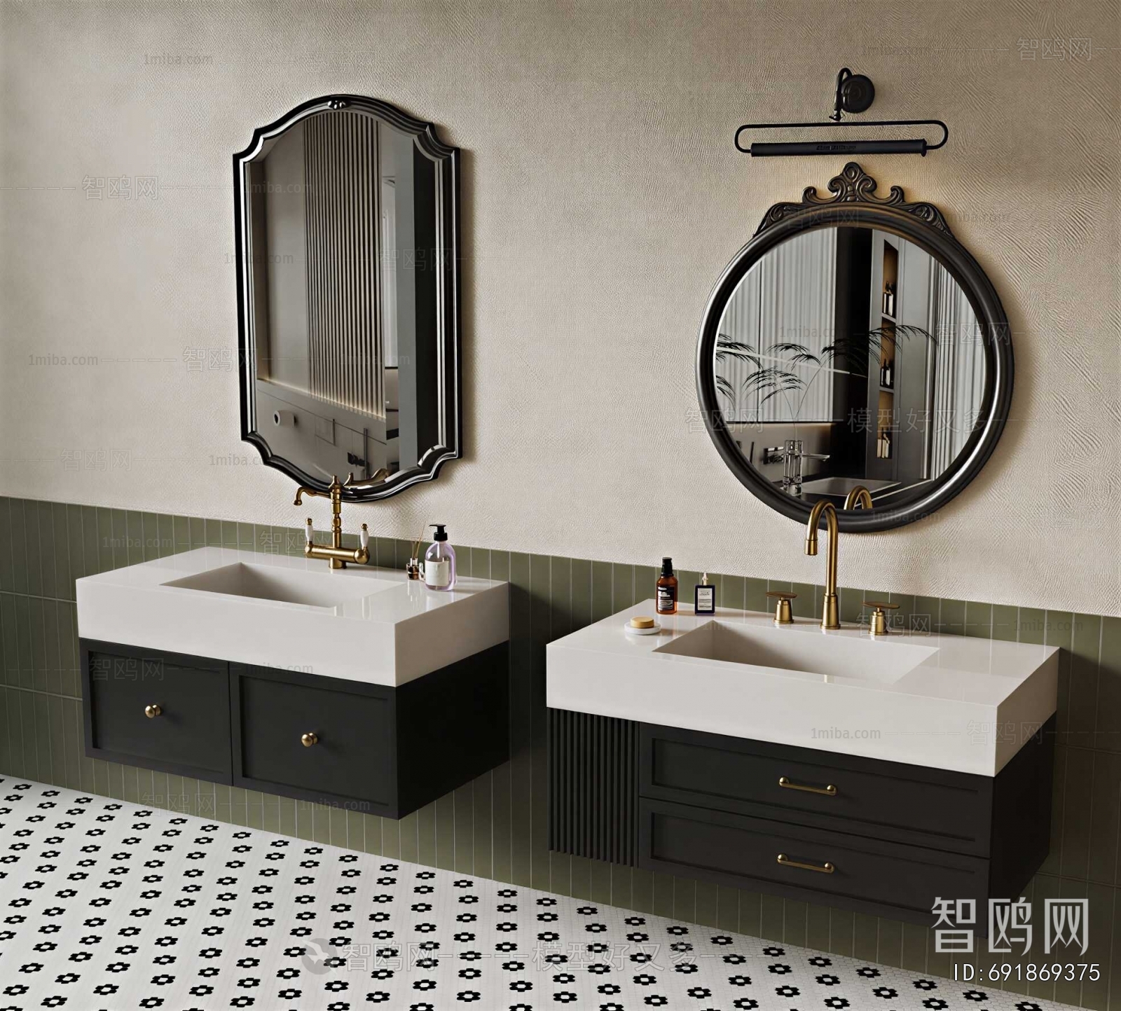 French Style Bathroom Cabinet
