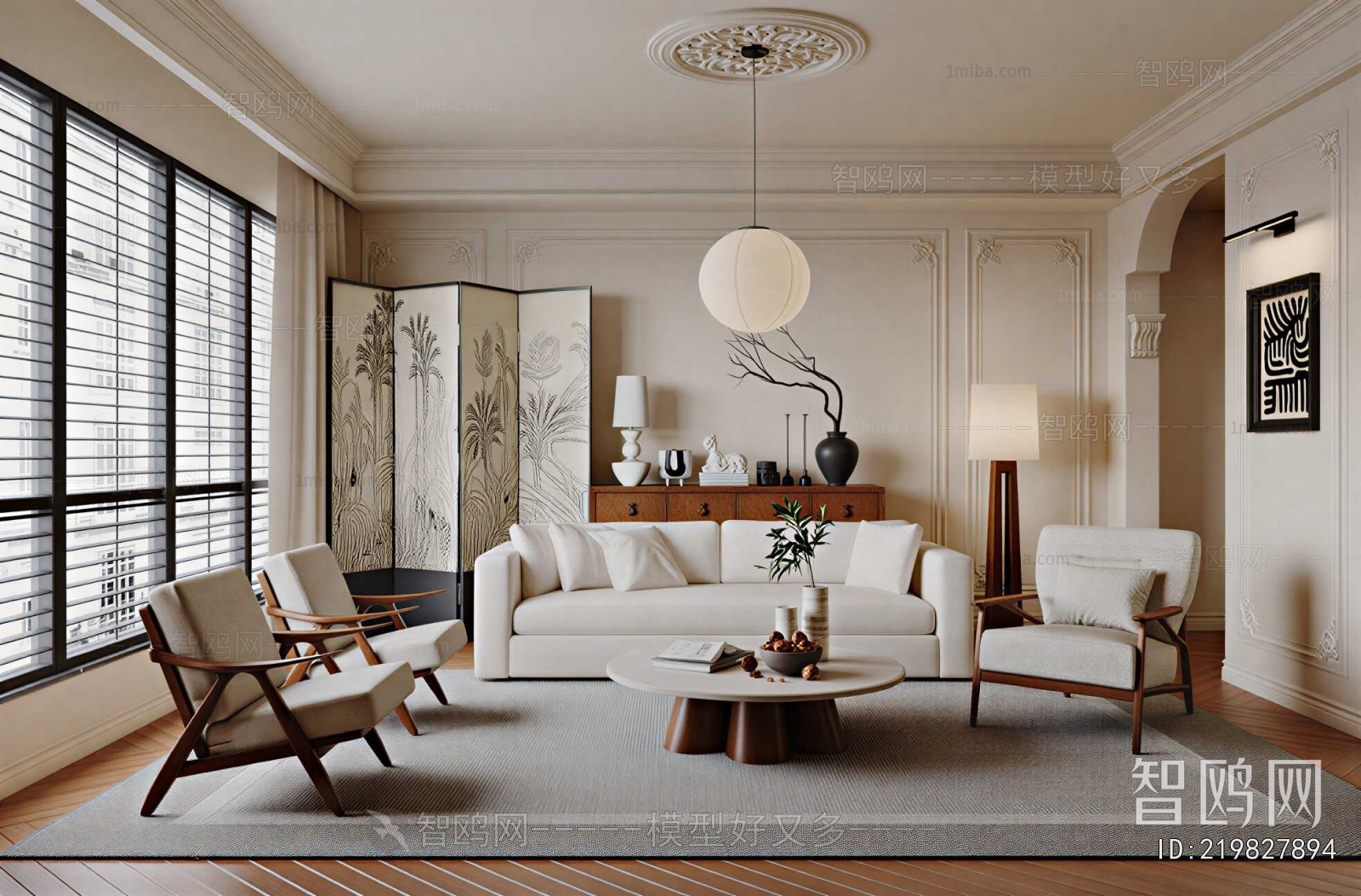 Wabi-sabi Style A Living Room