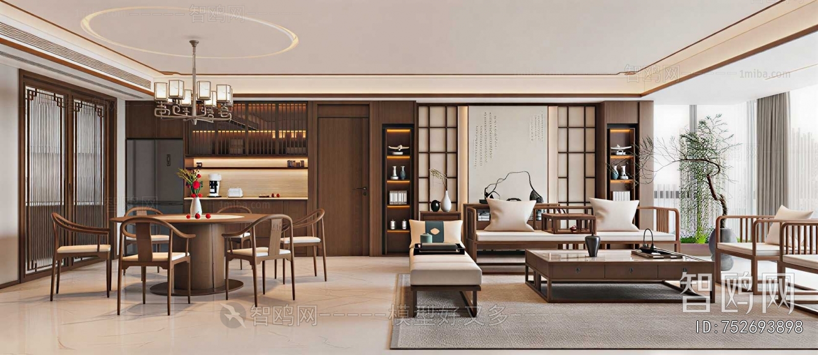 New Chinese Style A Living Room