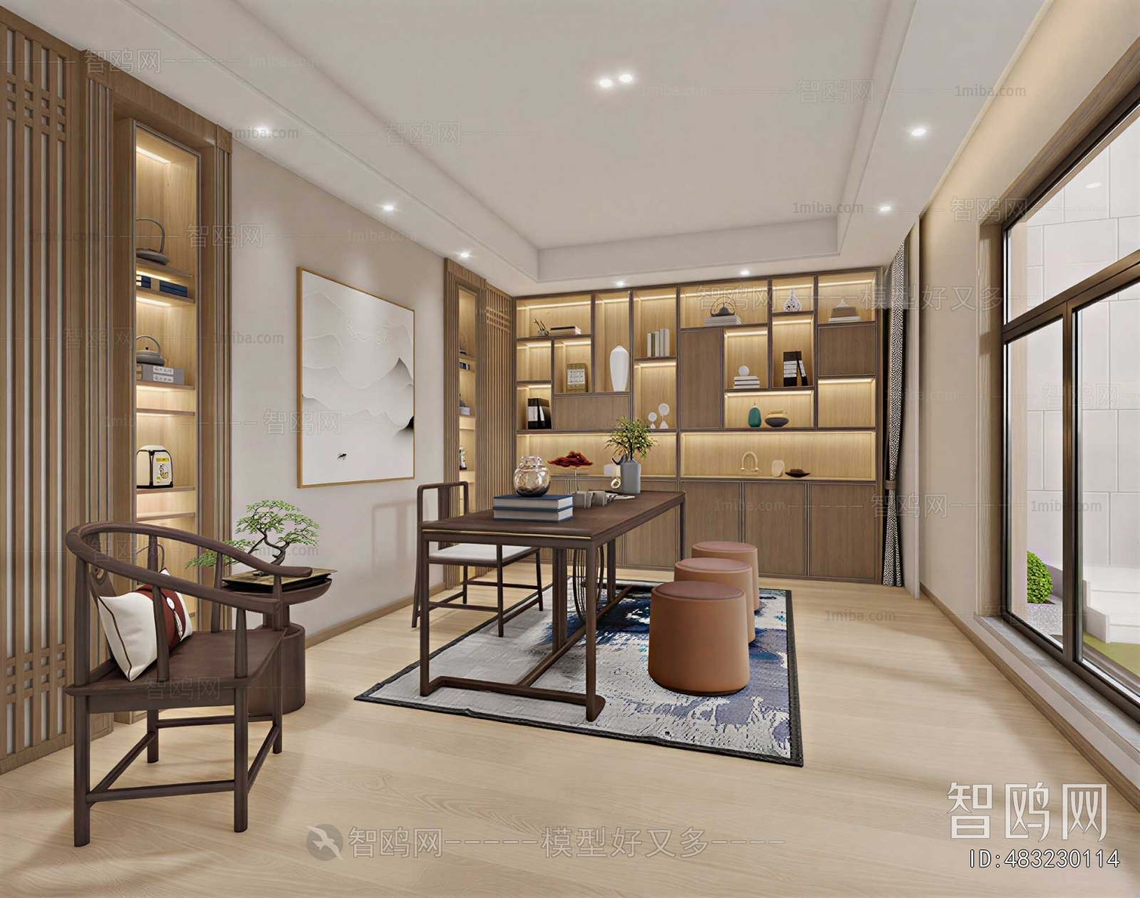 New Chinese Style Study Space