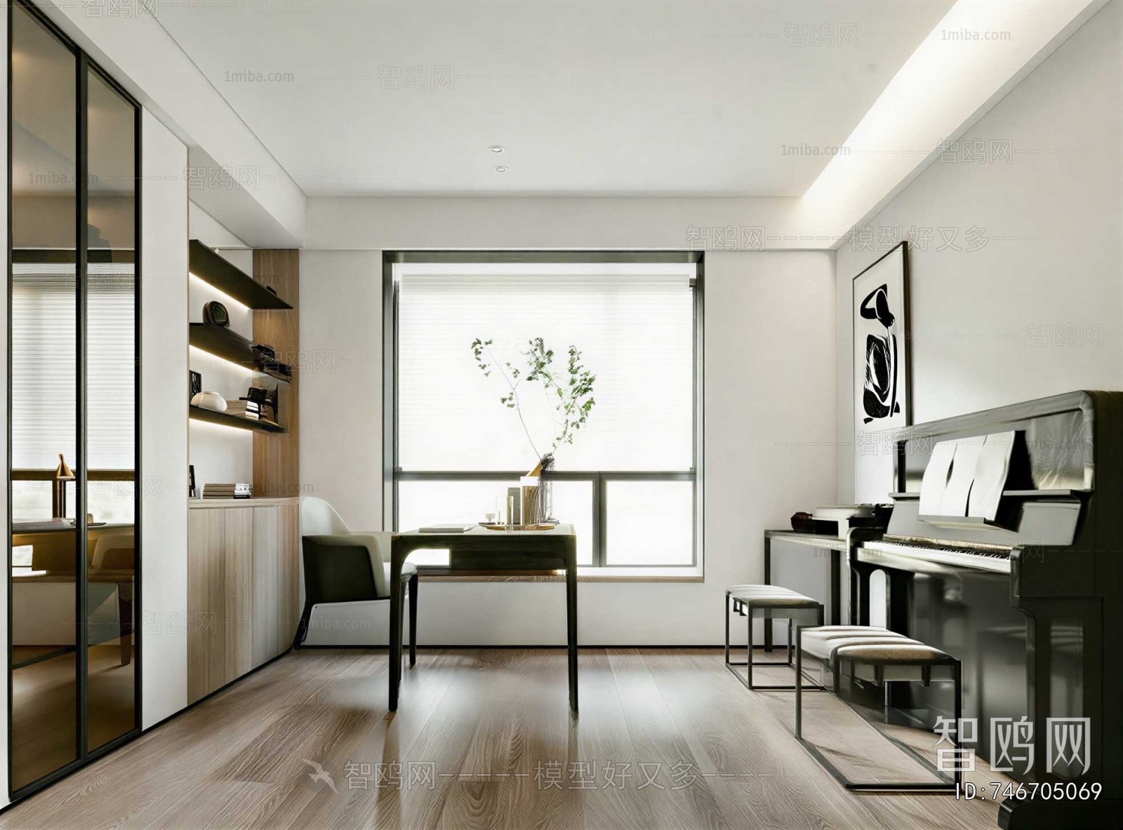 New Chinese Style Study Space