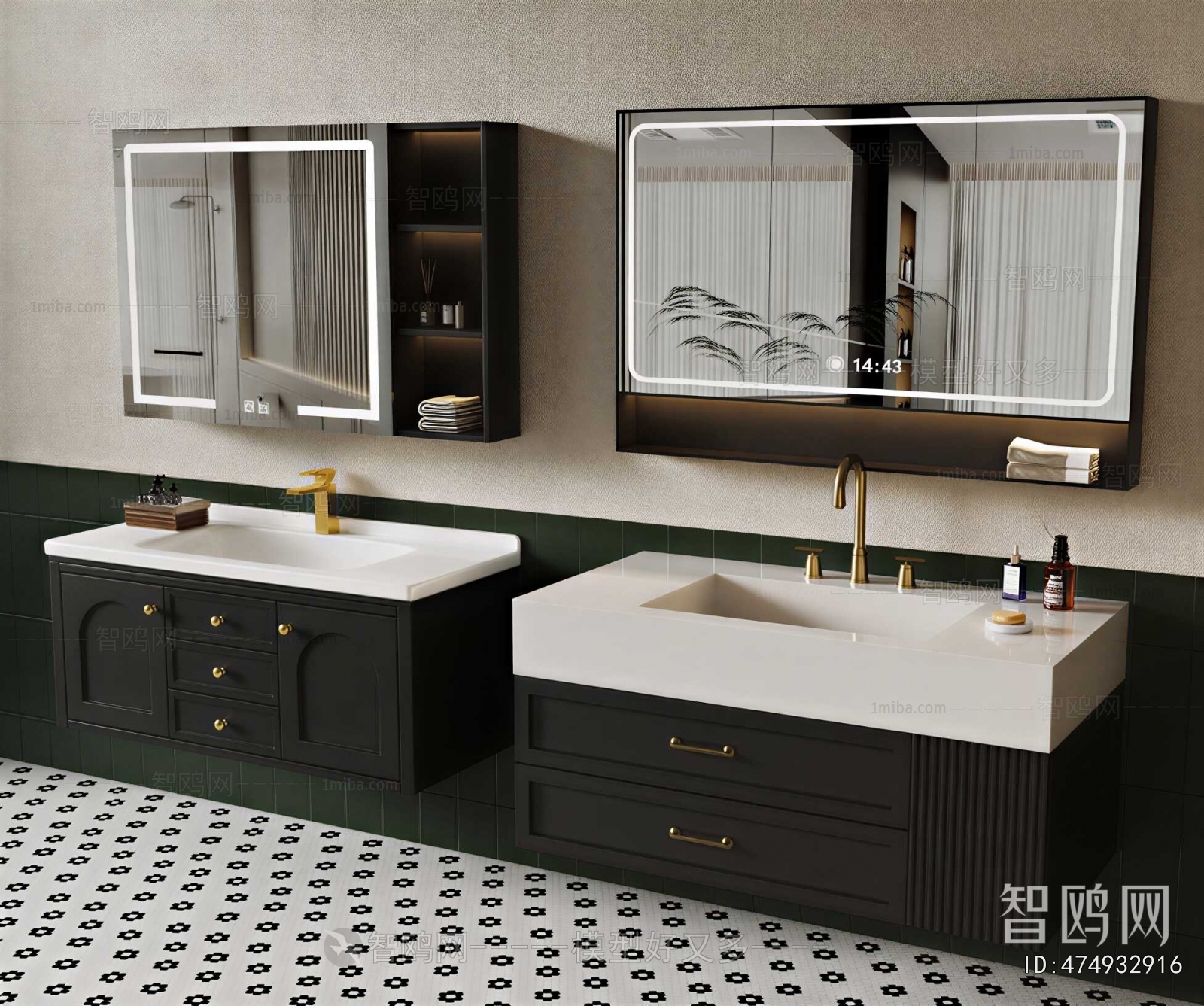 French Style Bathroom Cabinet