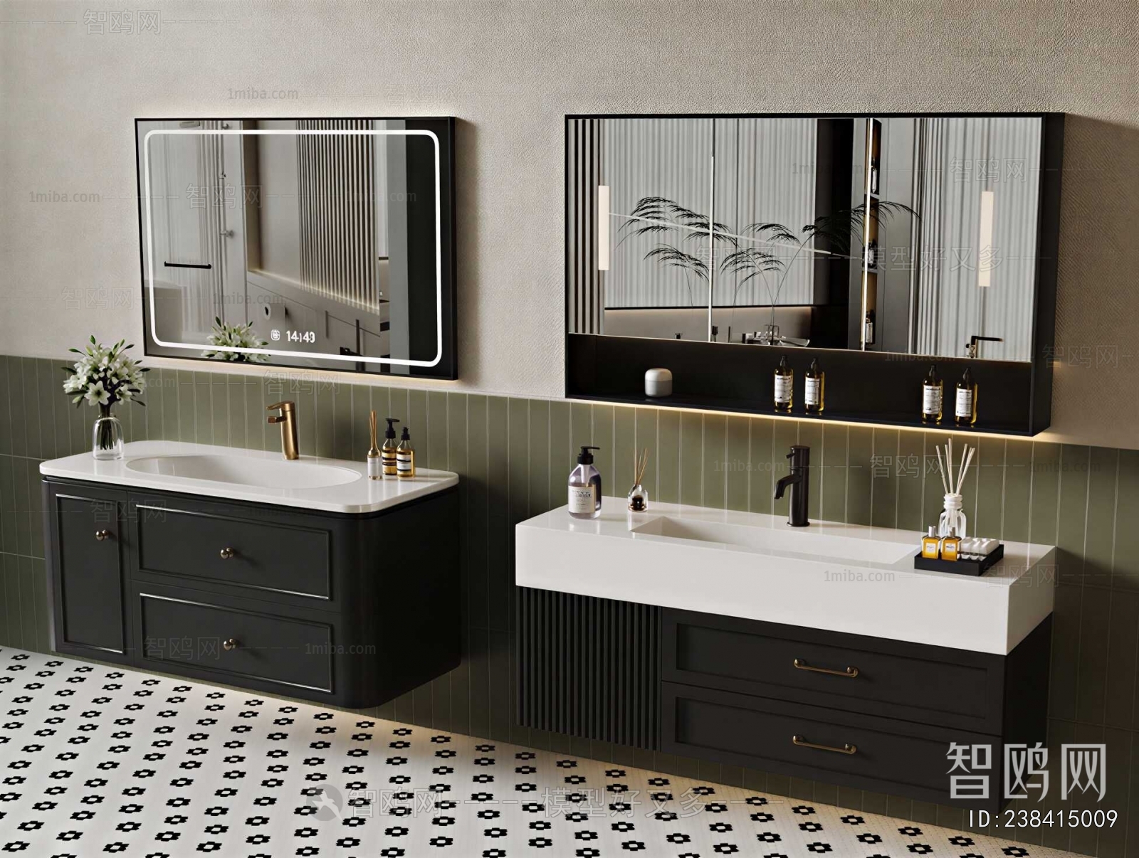 French Style Bathroom Cabinet