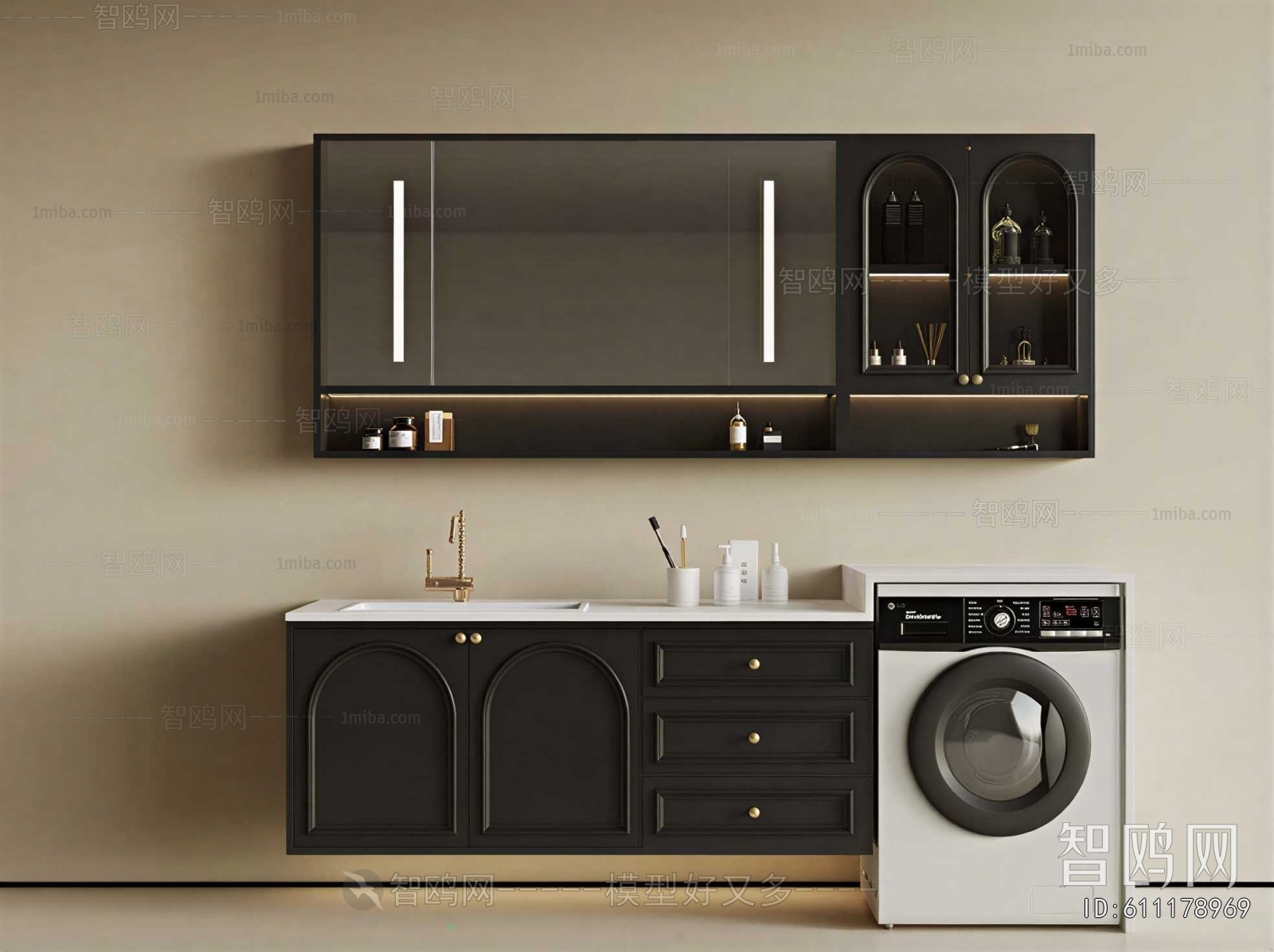 French Style Laundry Cabinet