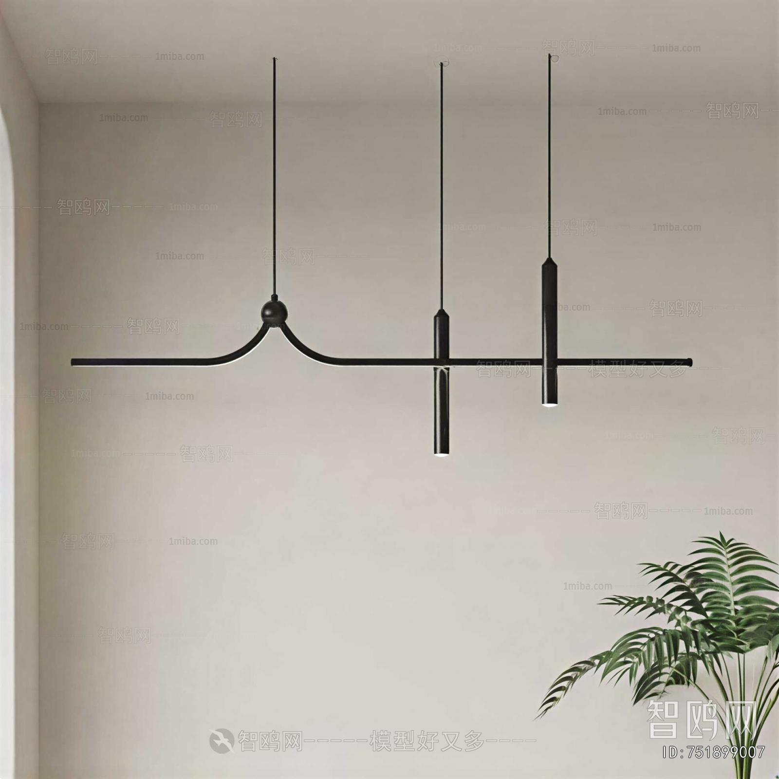Modern Long Chandelier