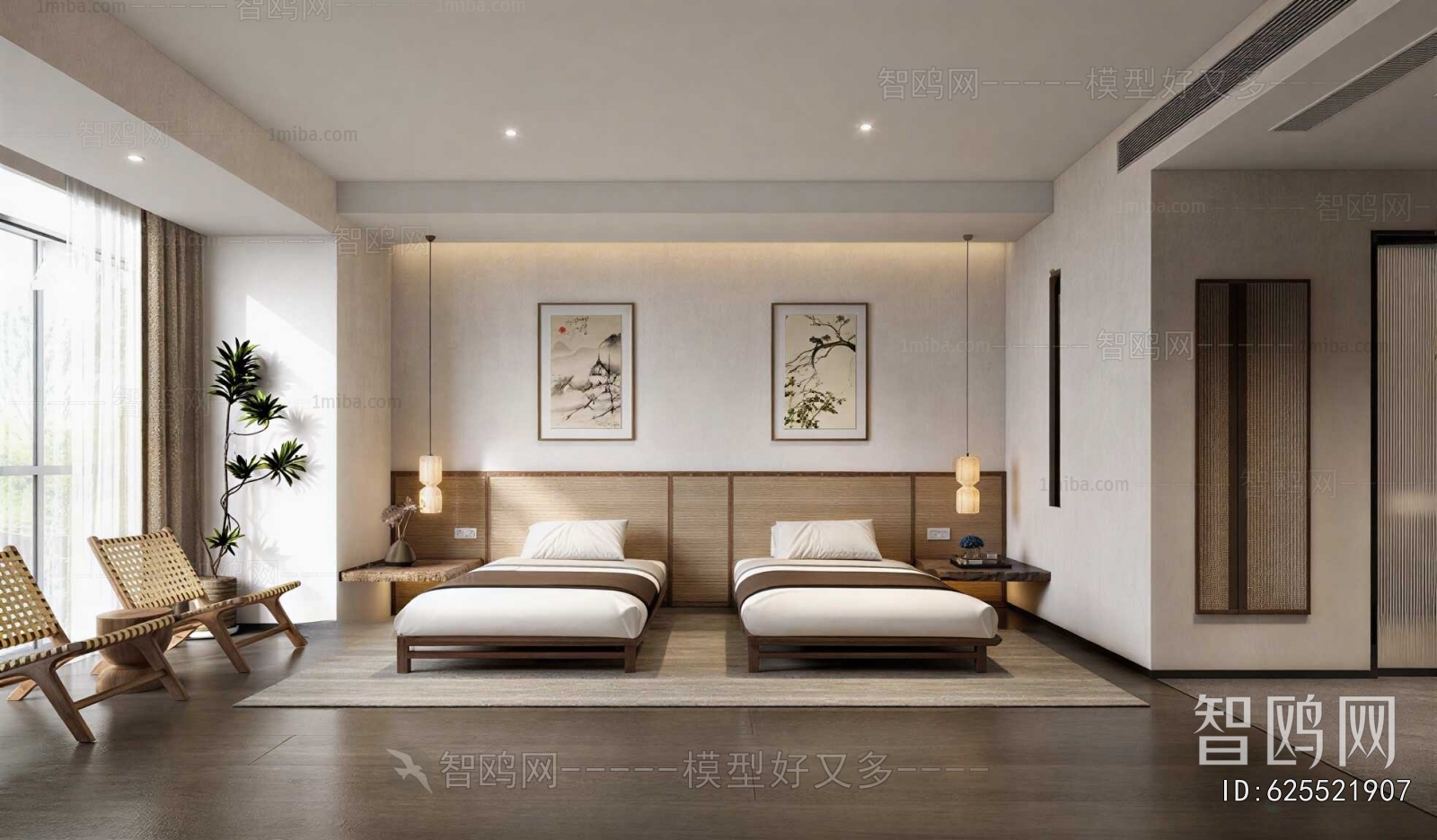 New Chinese Style Bedroom