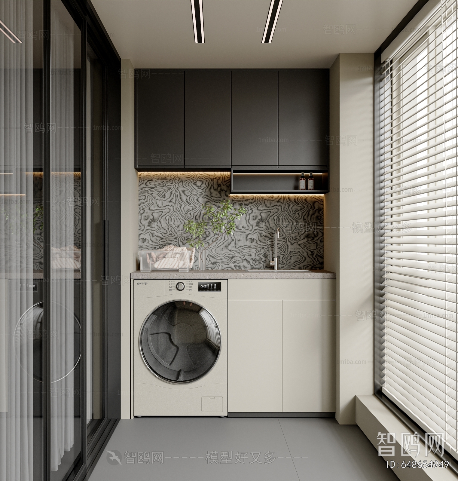 Modern Balcony Laundry Room
