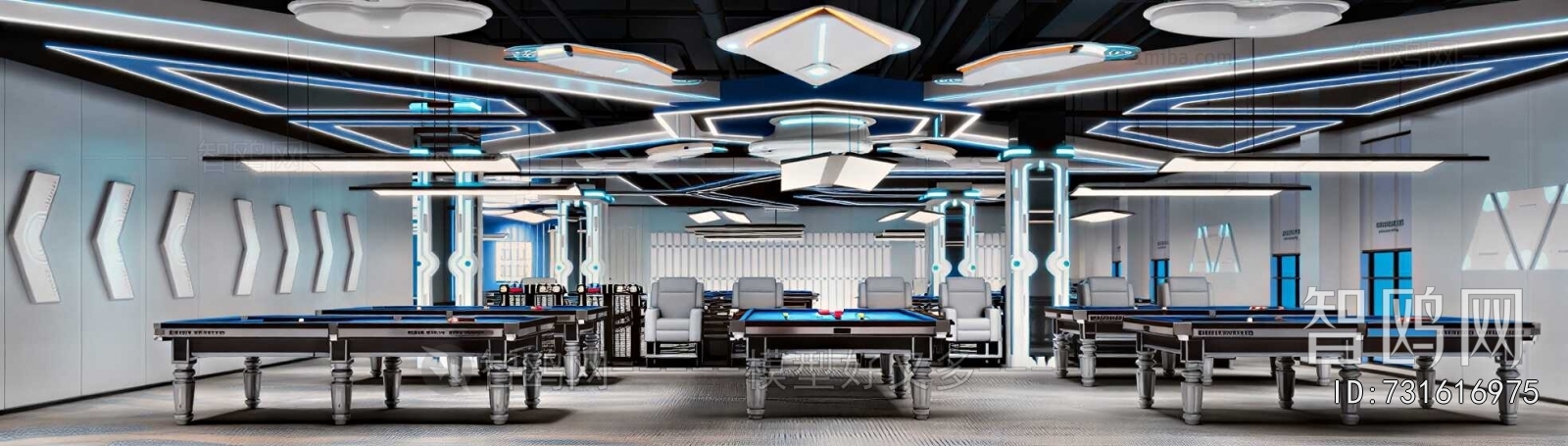 Modern Billiards Room