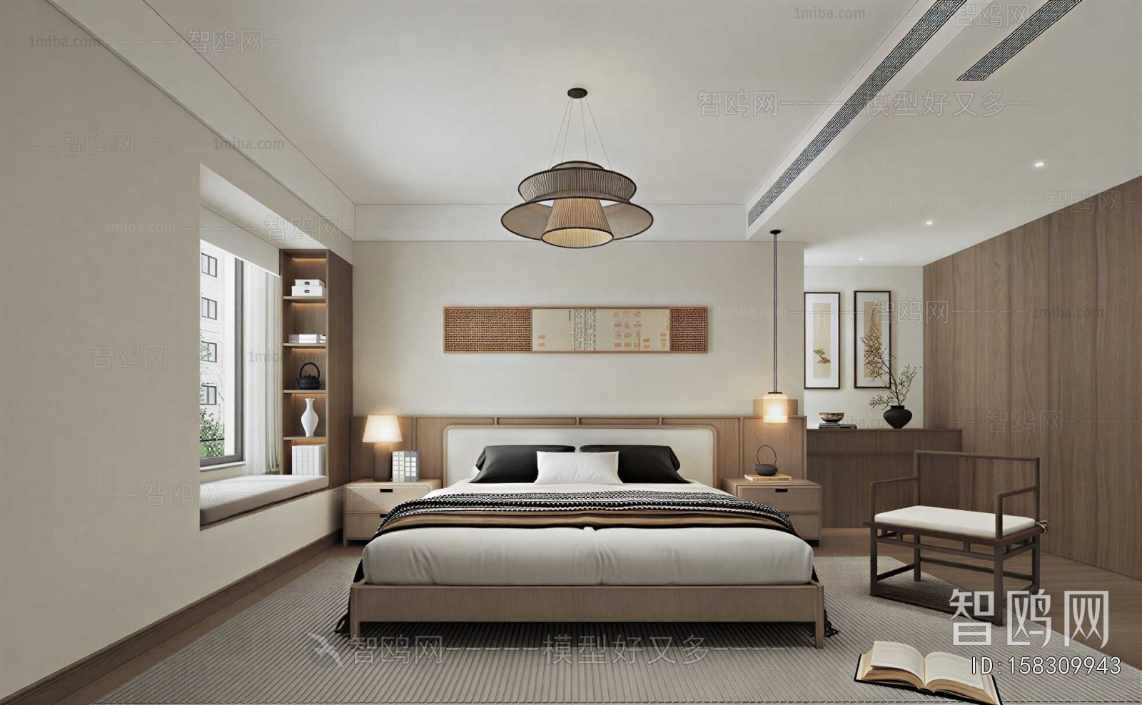 New Chinese Style Bedroom