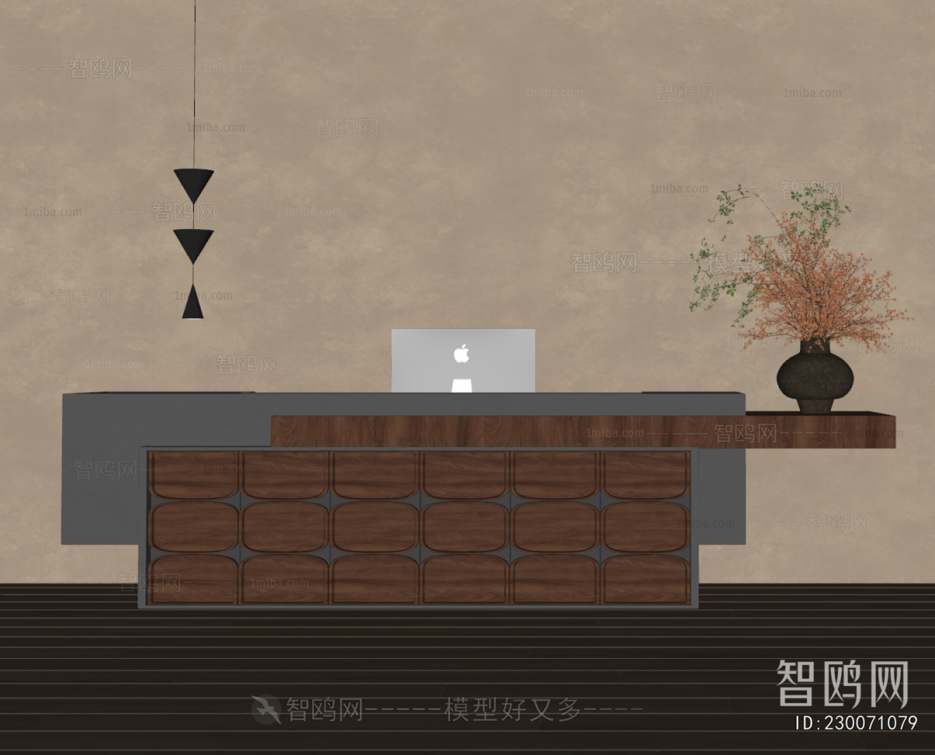 Wabi-sabi Style Reception Desk