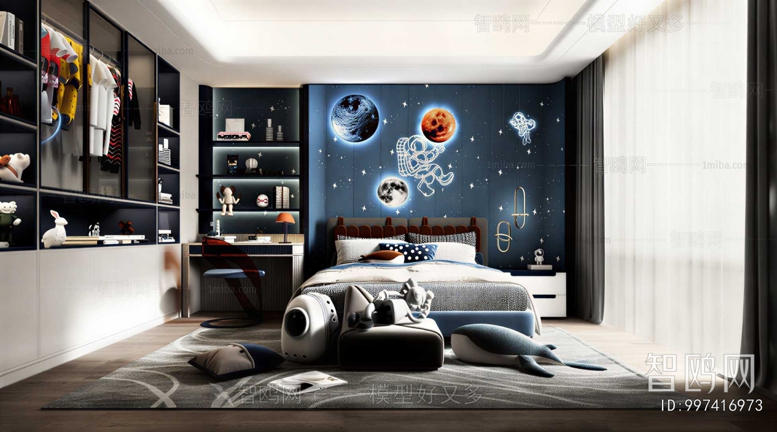 Modern Boy's Room And Son's Room