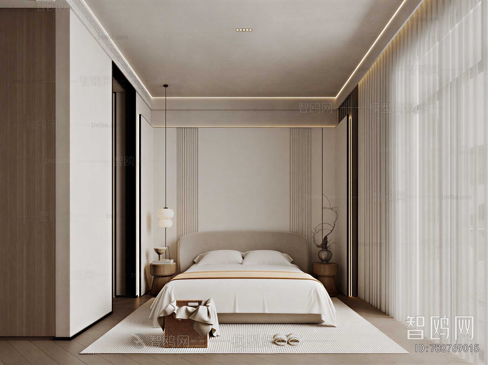 Wabi-sabi Style Bedroom