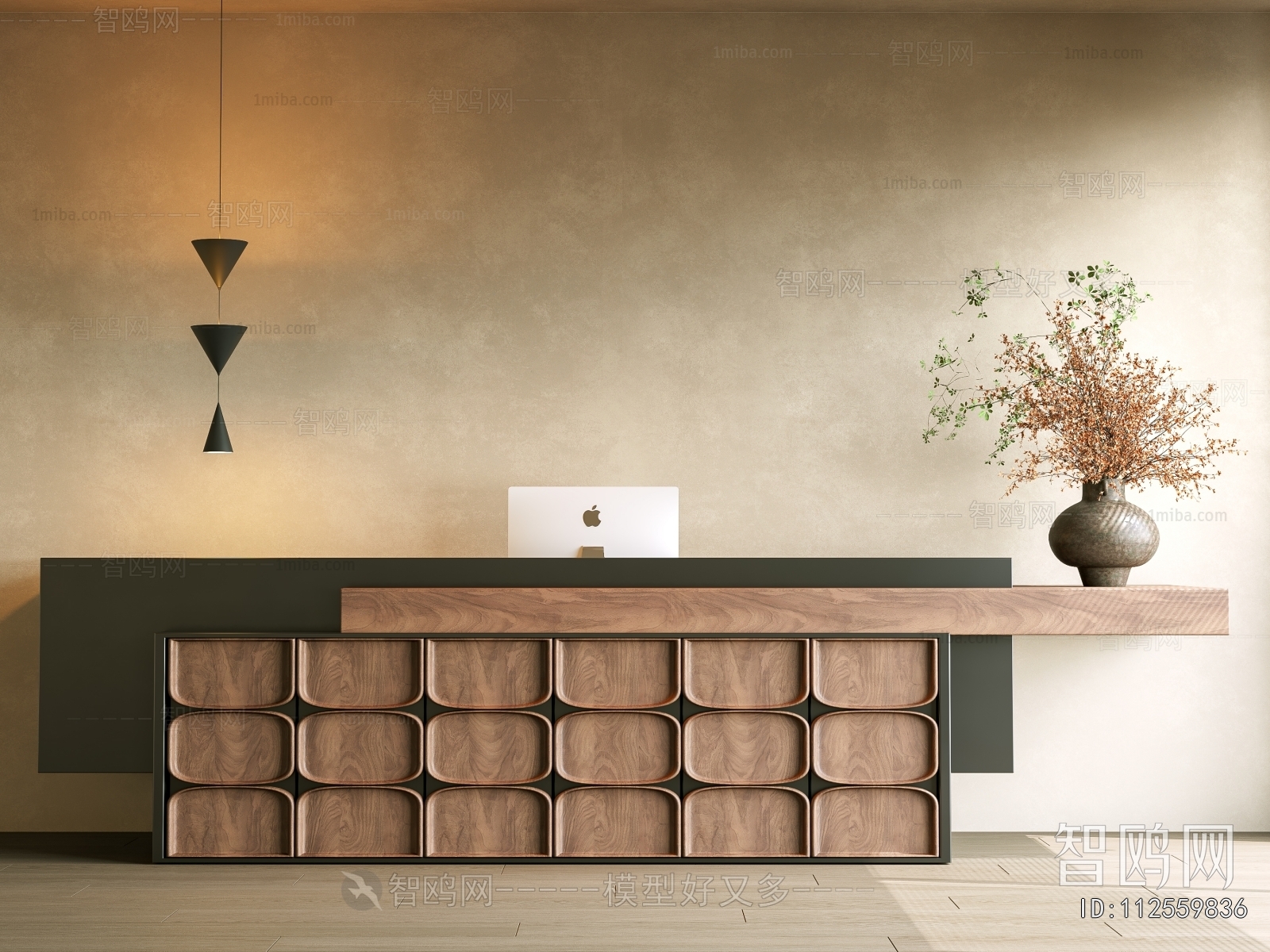 Wabi-sabi Style Reception Desk