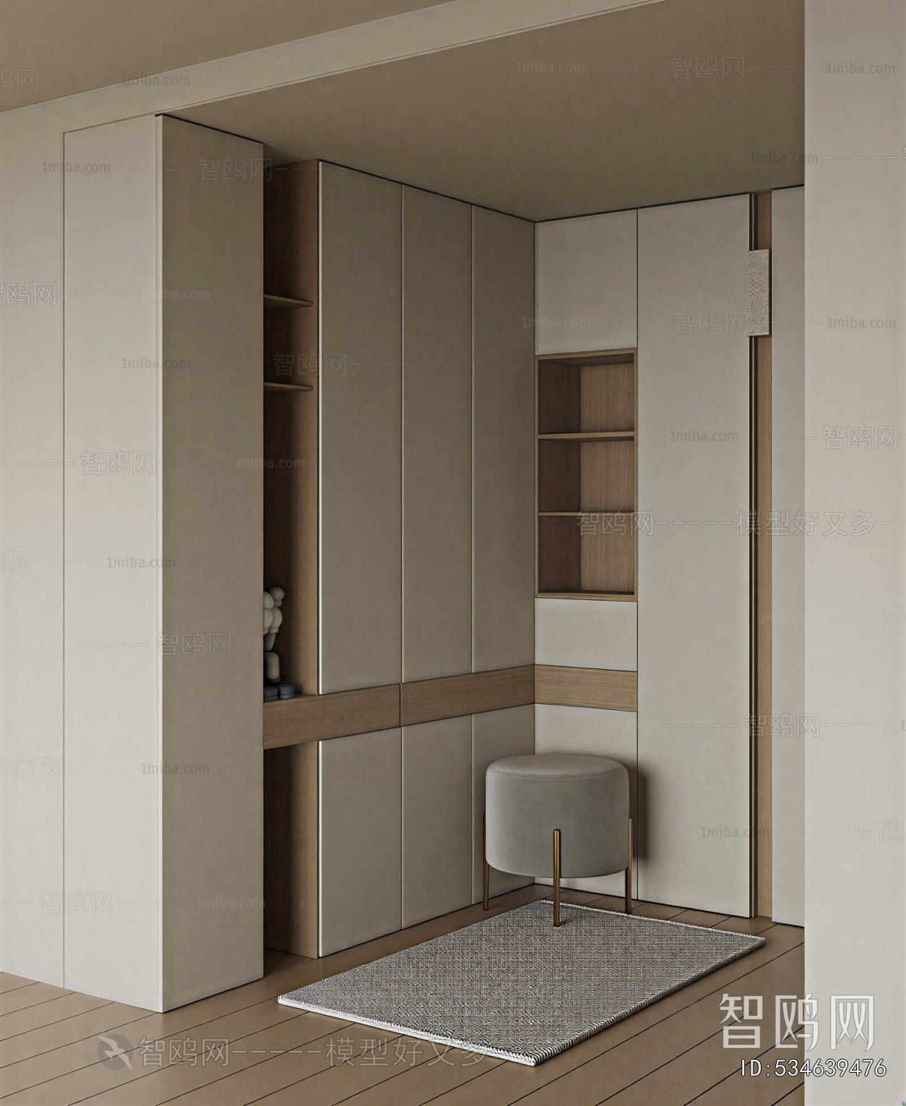 Modern Clothes Storage Area
