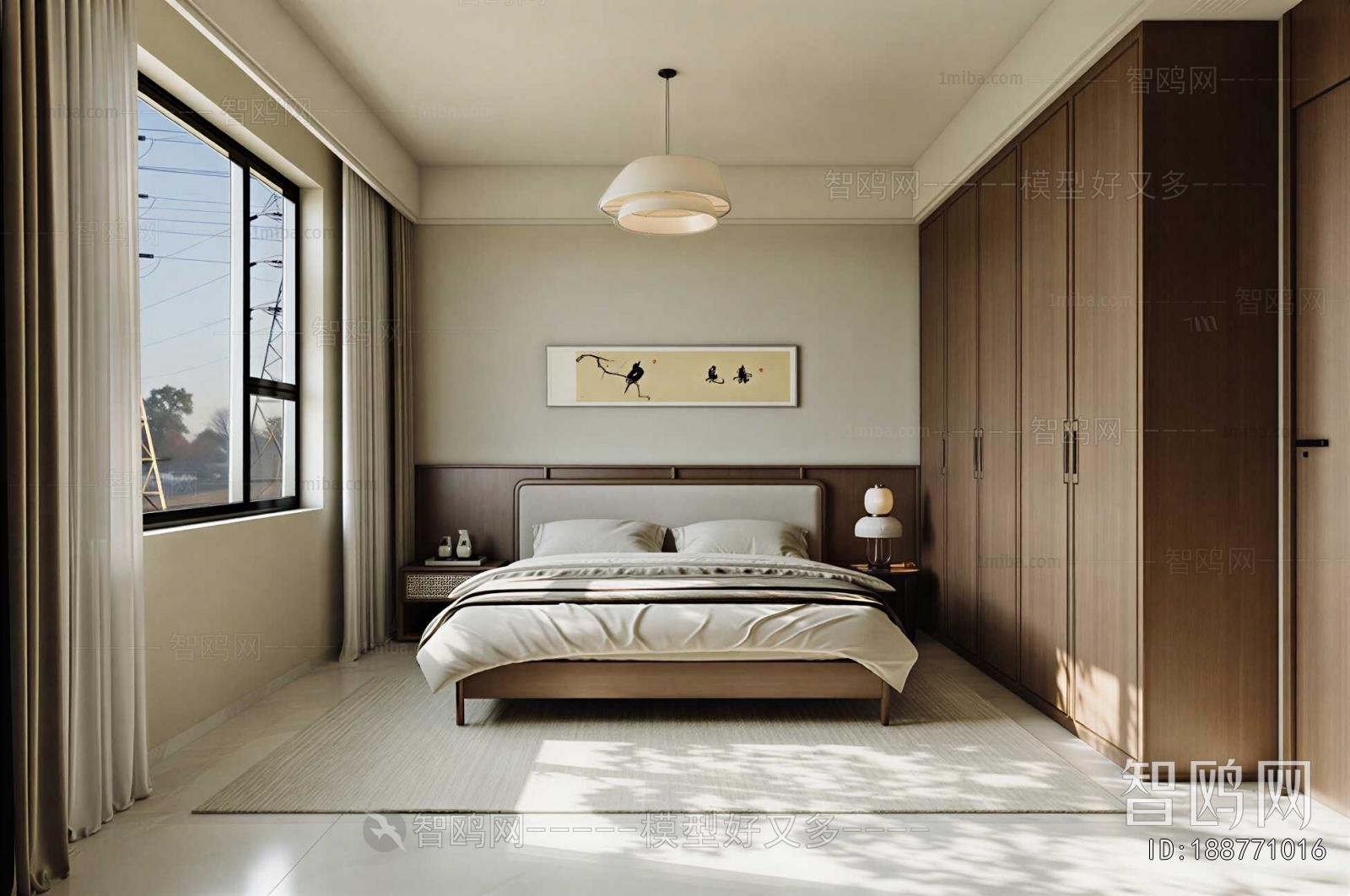 New Chinese Style Bedroom