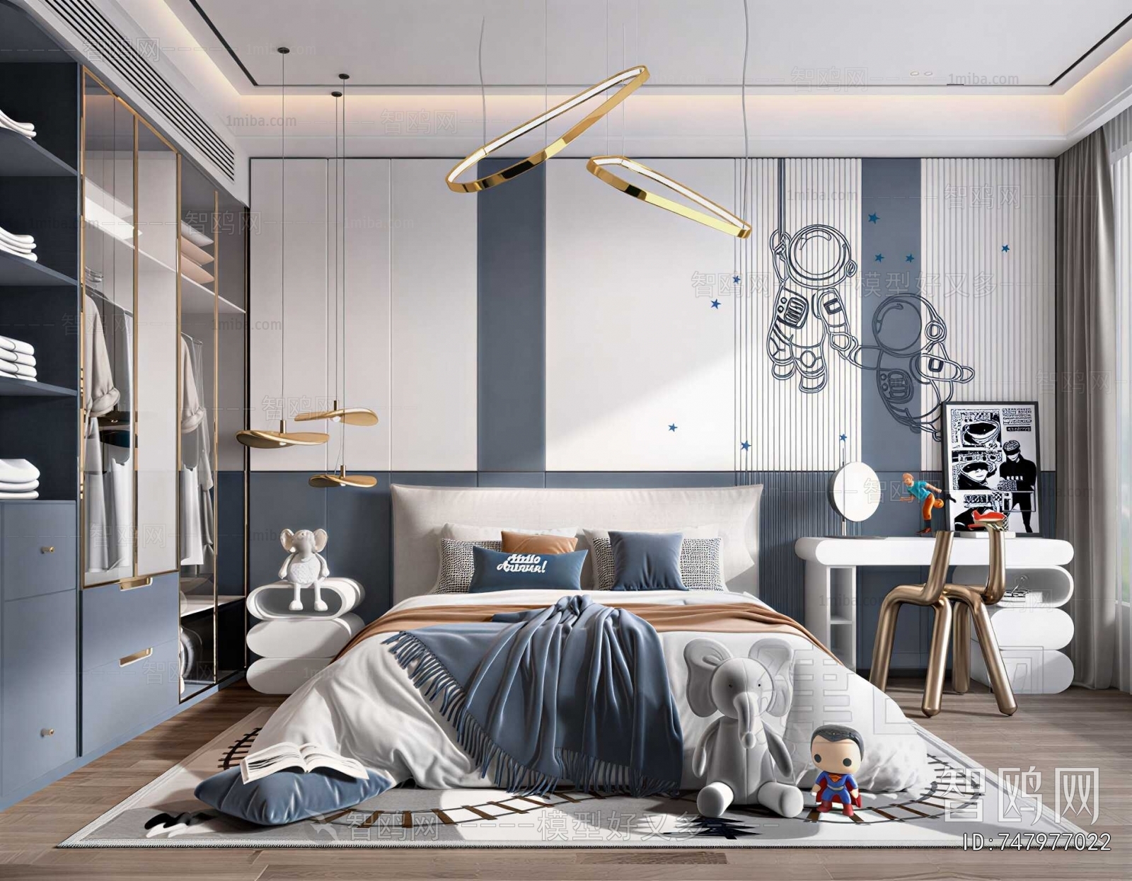 Modern Boy's Room And Son's Room