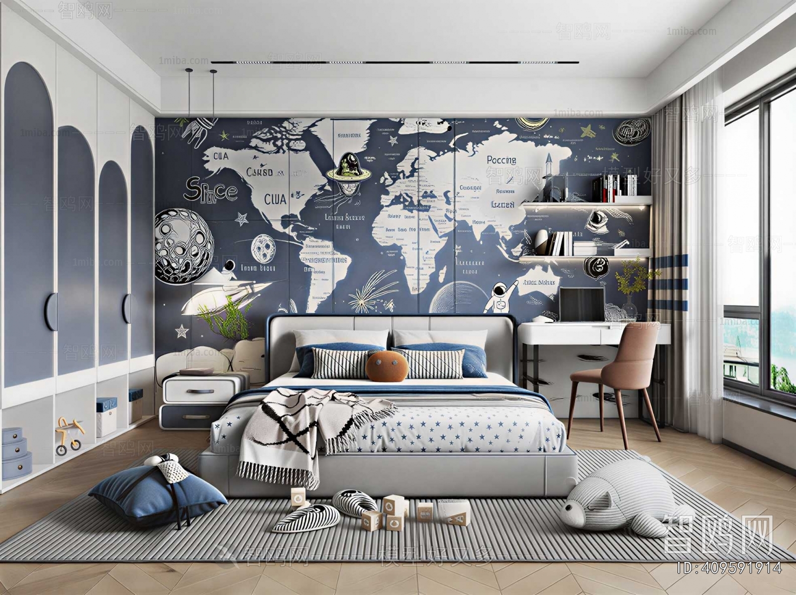 Modern Boy's Room And Son's Room