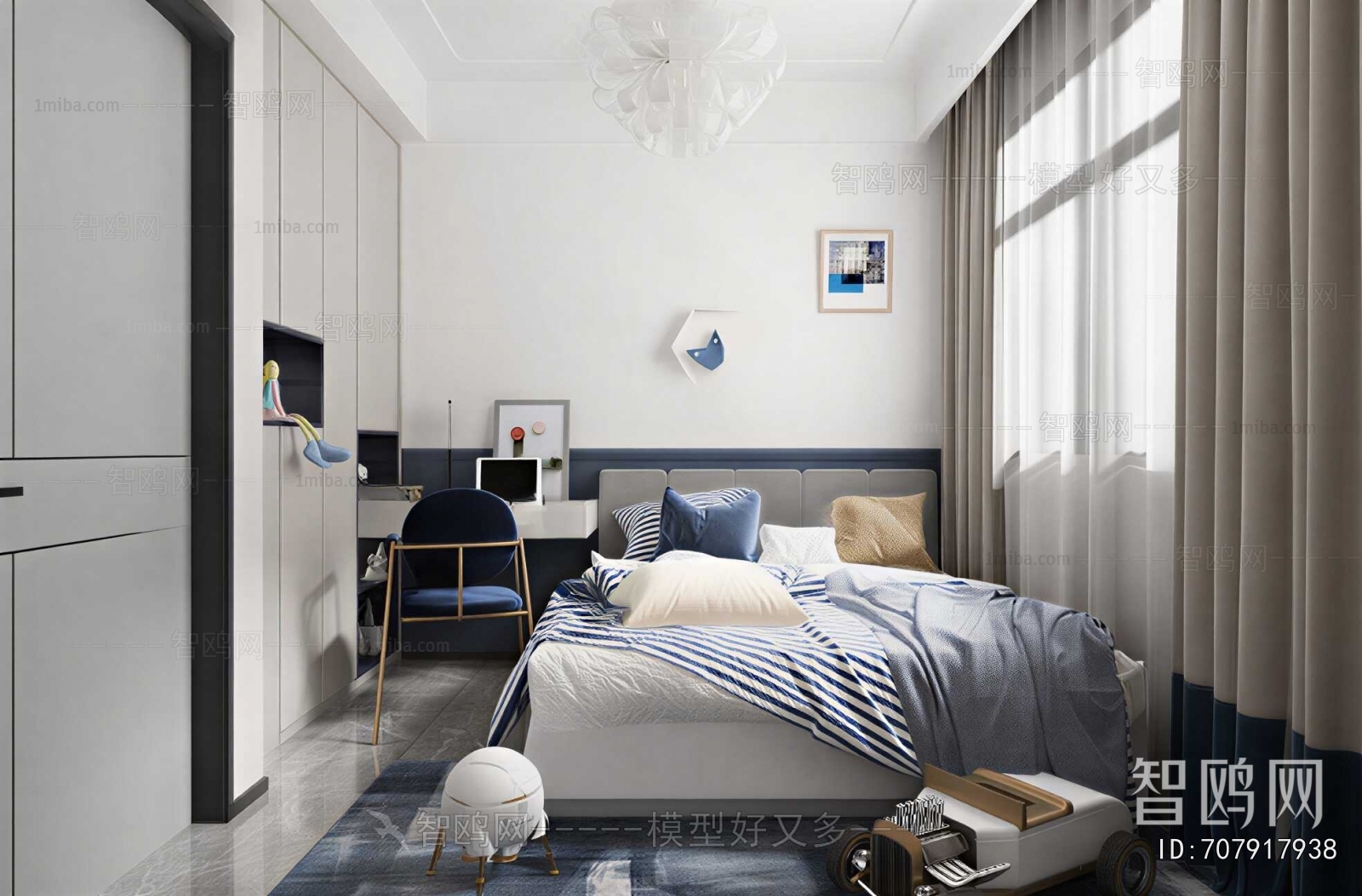 Modern Boy's Room And Son's Room