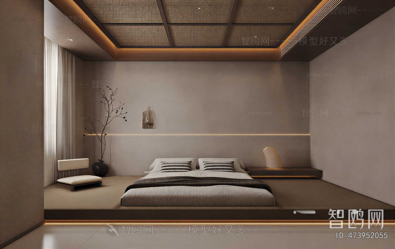 Wabi-sabi Style Bedroom