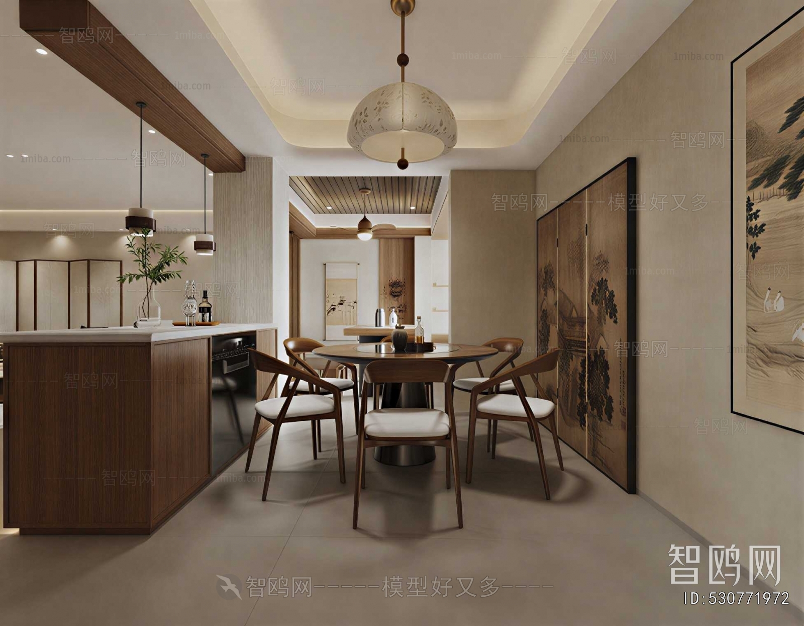 New Chinese Style Dining Room