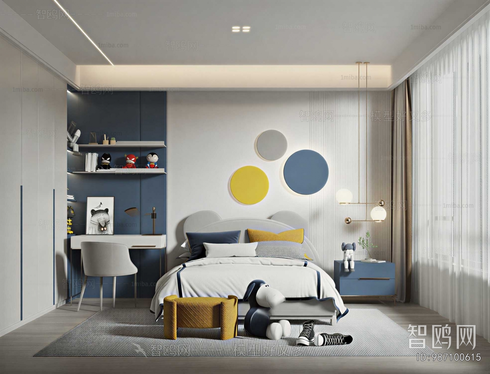 Modern Boy's Room And Son's Room