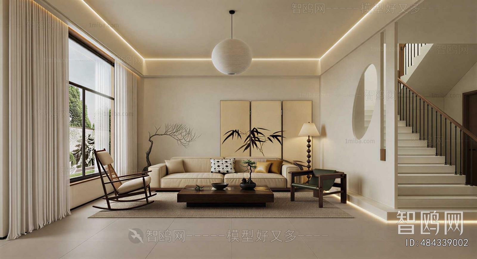 Wabi-sabi Style A Living Room