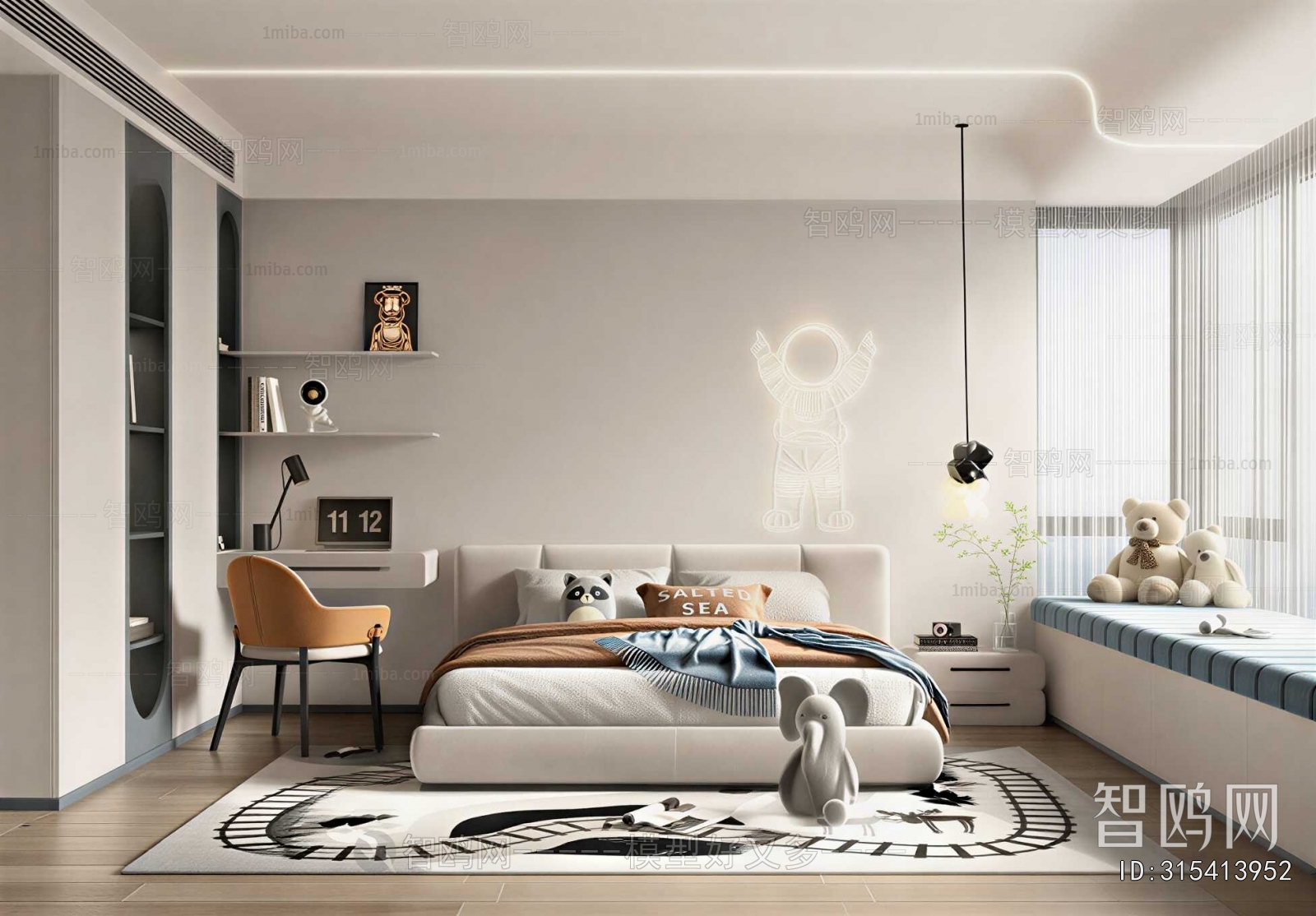 Modern Boy's Room And Son's Room