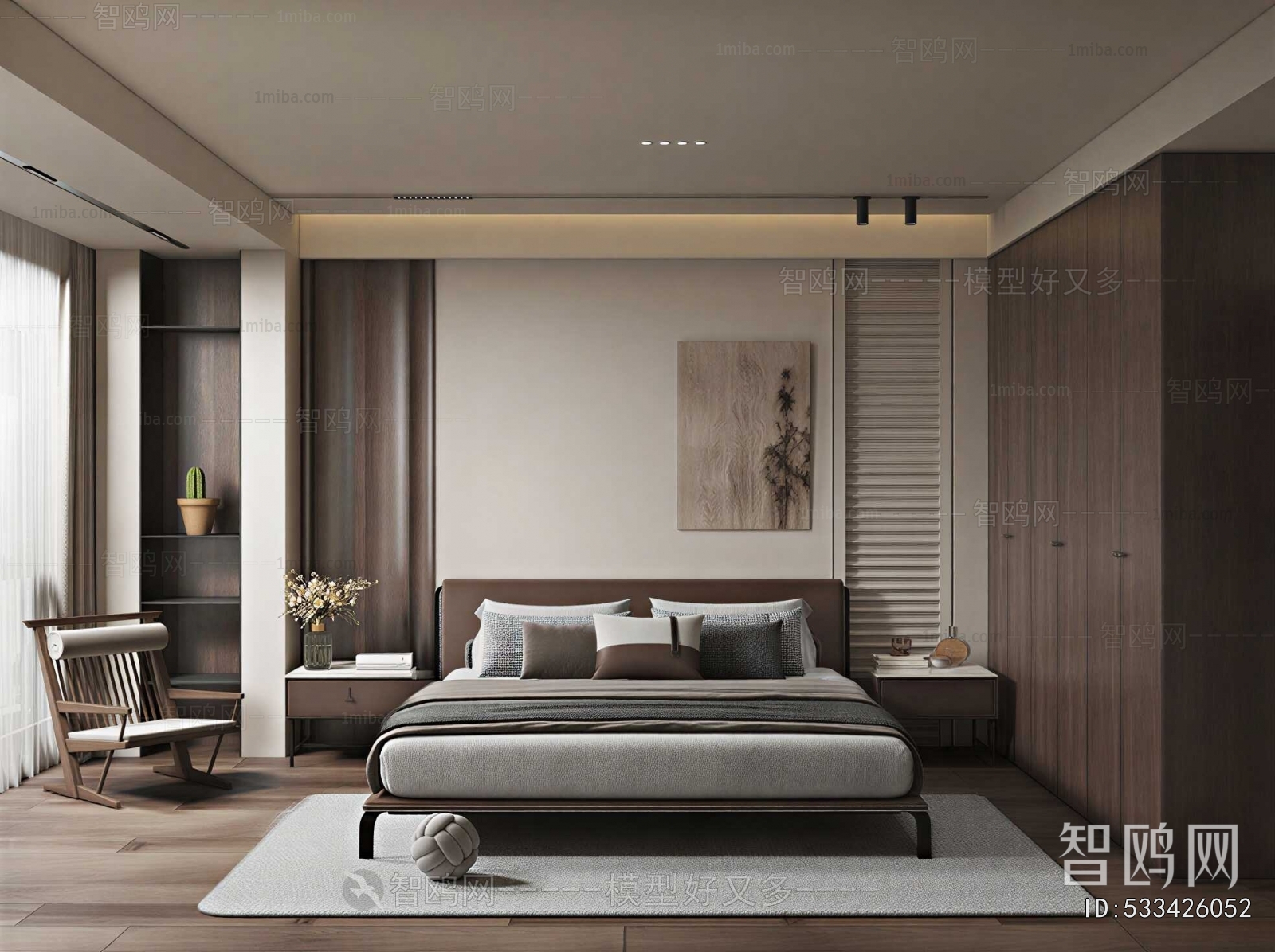 New Chinese Style Bedroom
