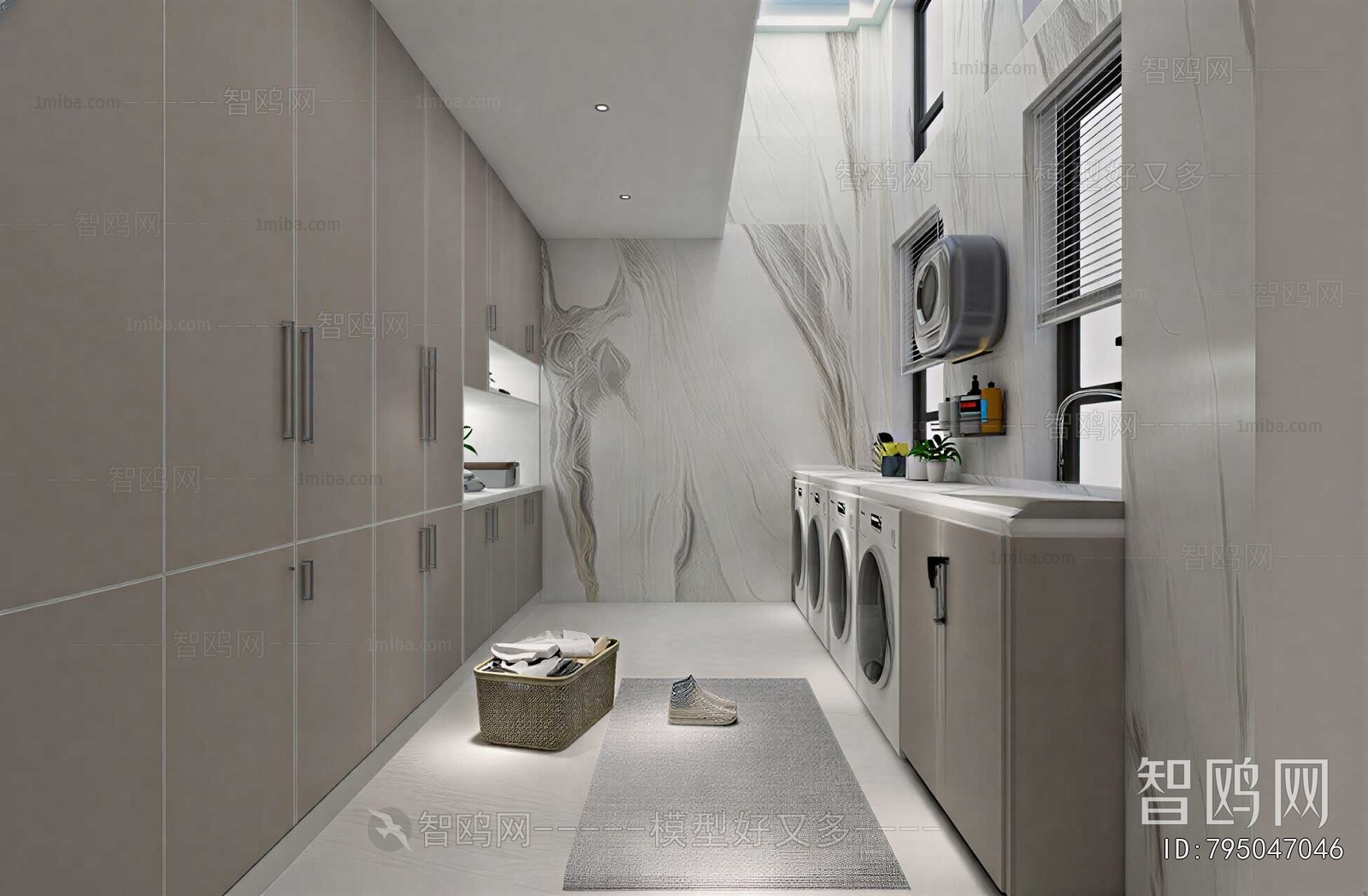 Modern Balcony Laundry Room