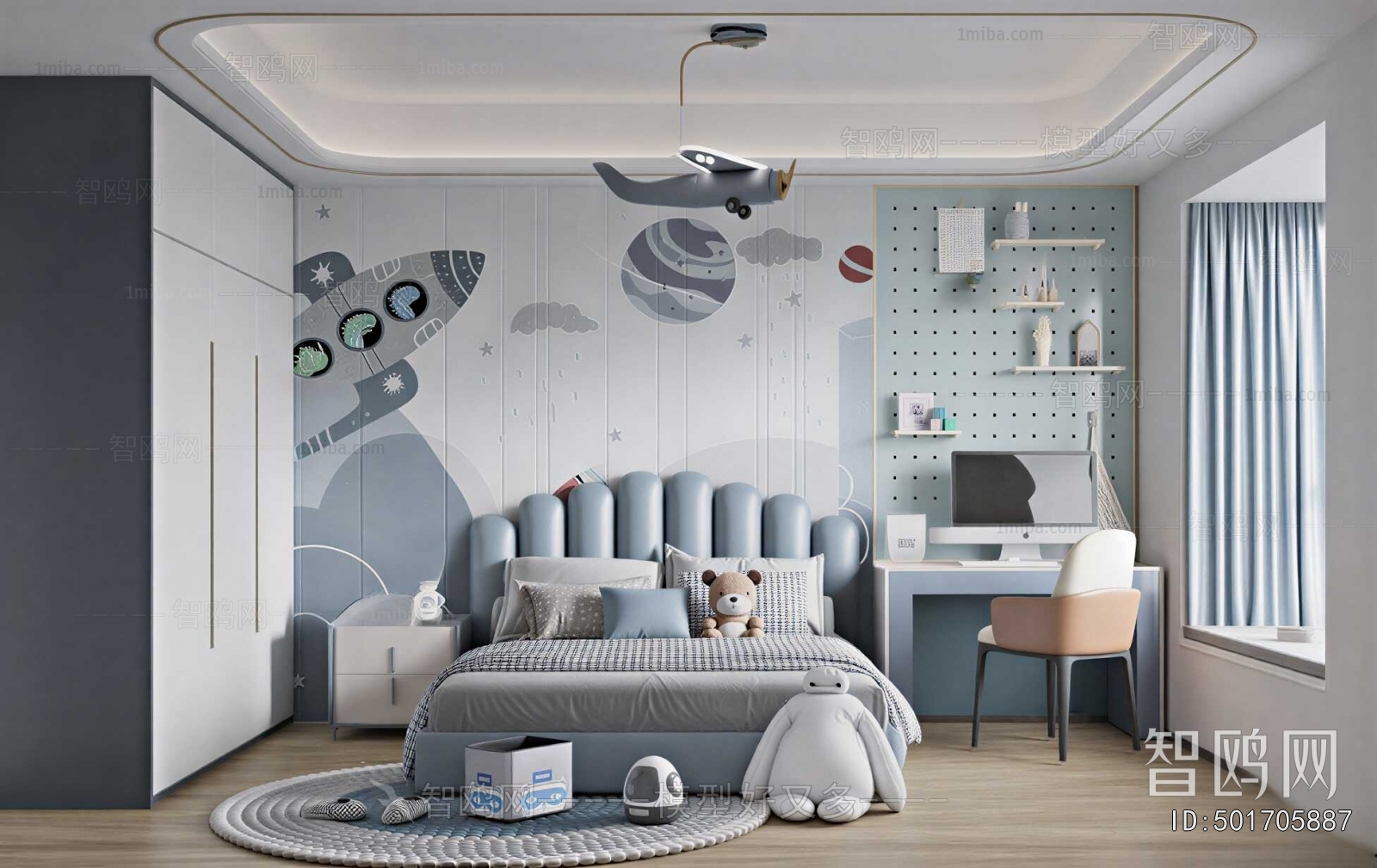 Modern Boy's Room And Son's Room
