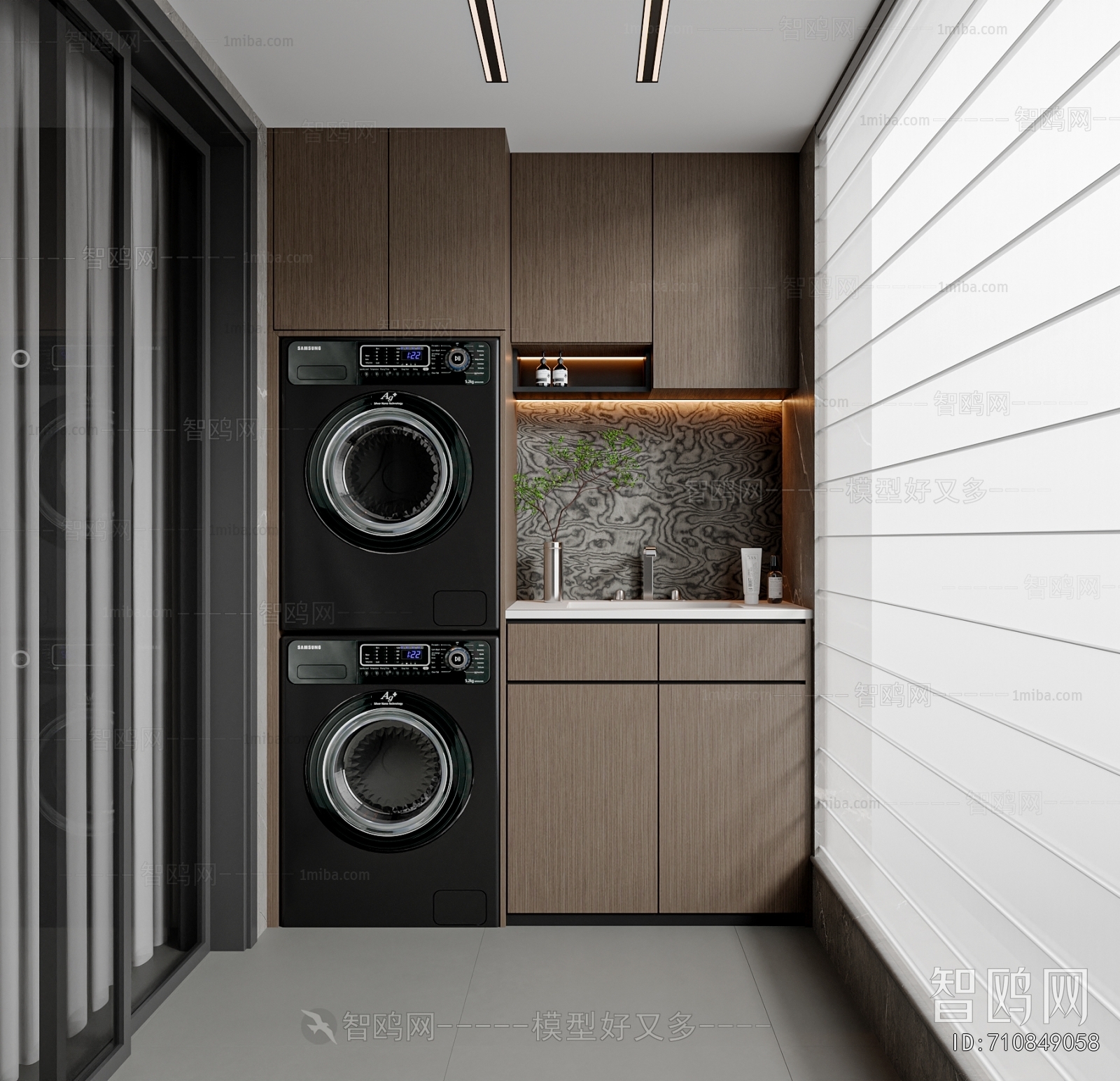 Modern Balcony Laundry Room