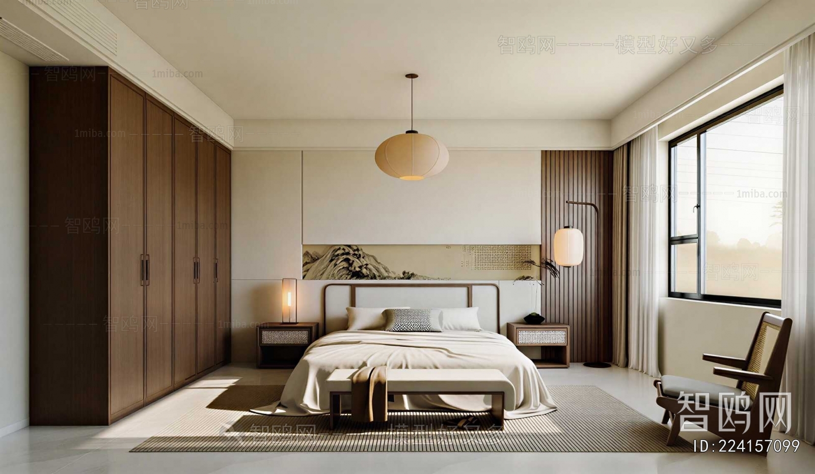 New Chinese Style Bedroom