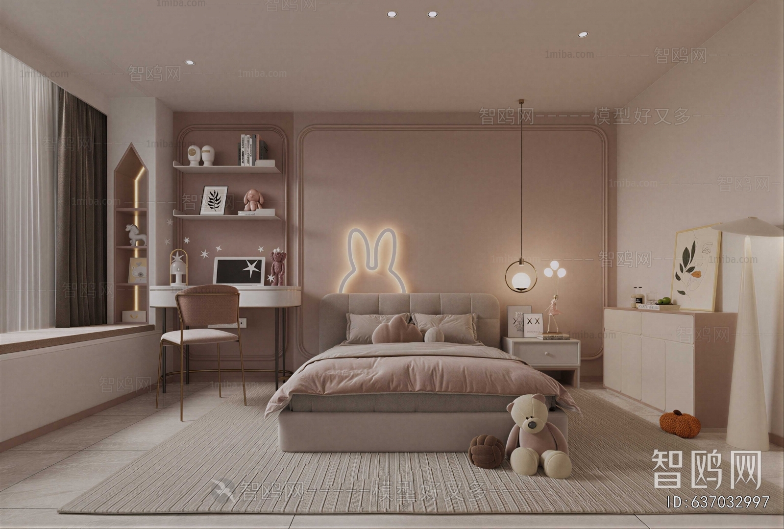 Nordic Style Girl's Room Daughter's Room