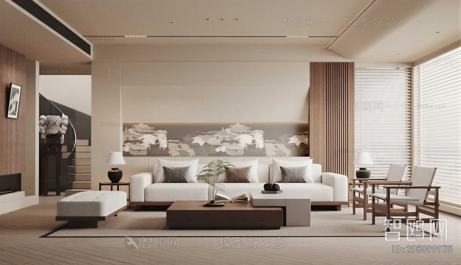 New Chinese Style A Living Room