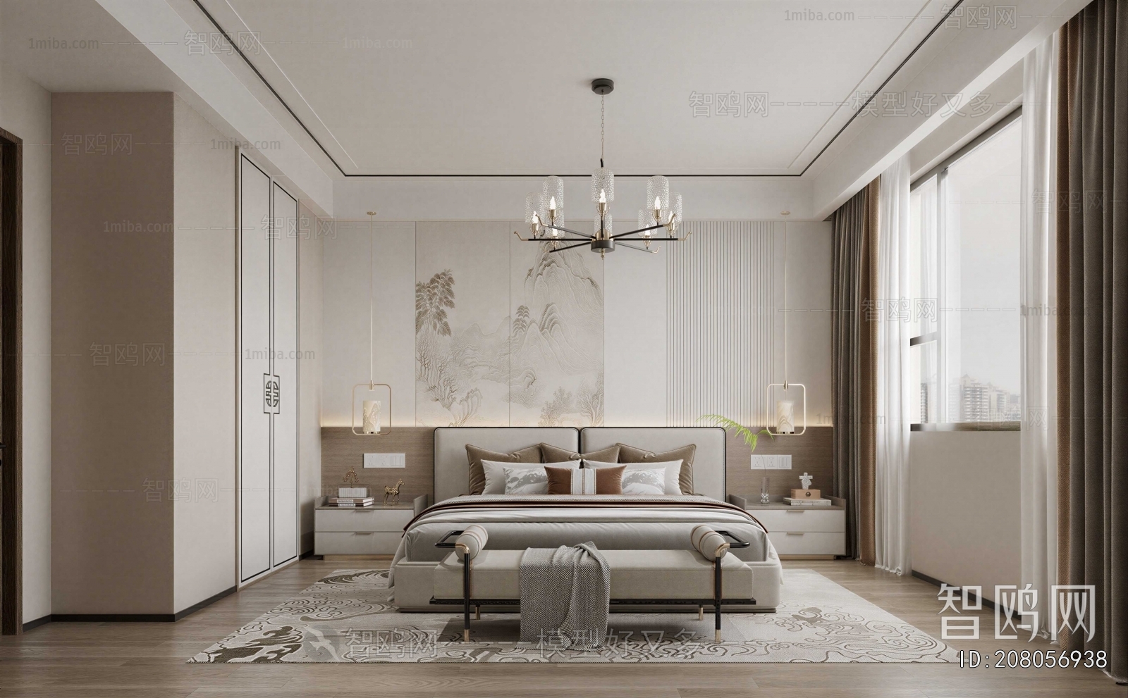 New Chinese Style Bedroom