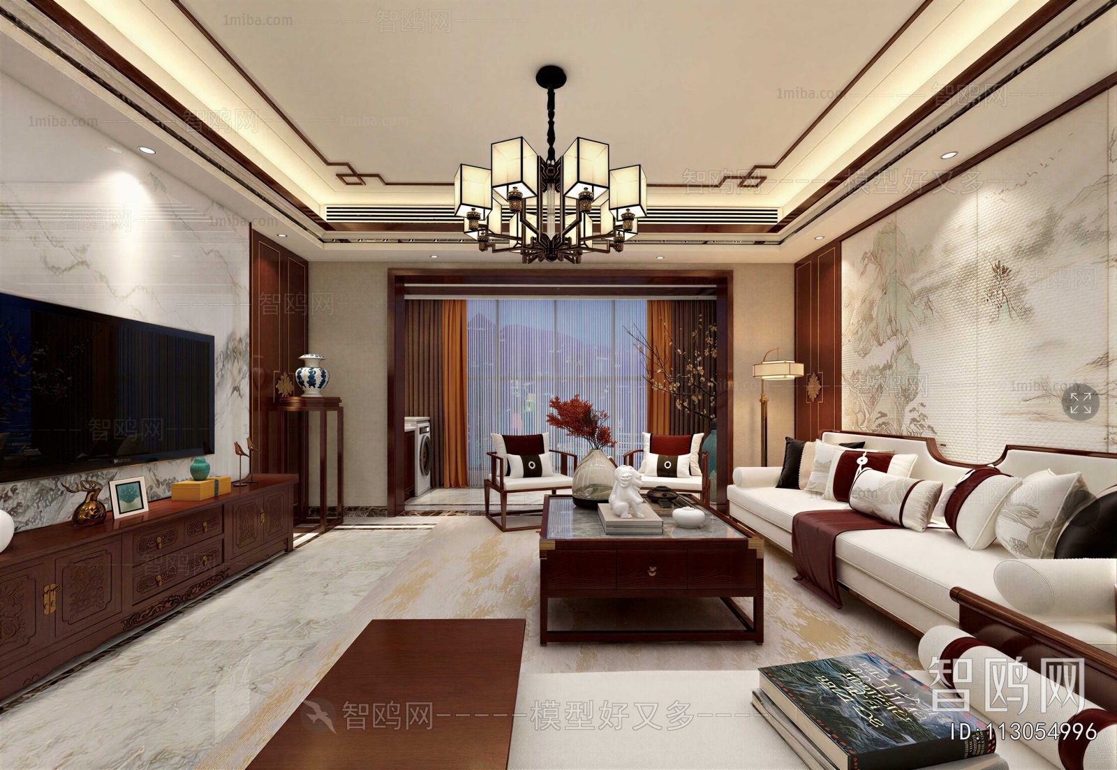 New Chinese Style A Living Room