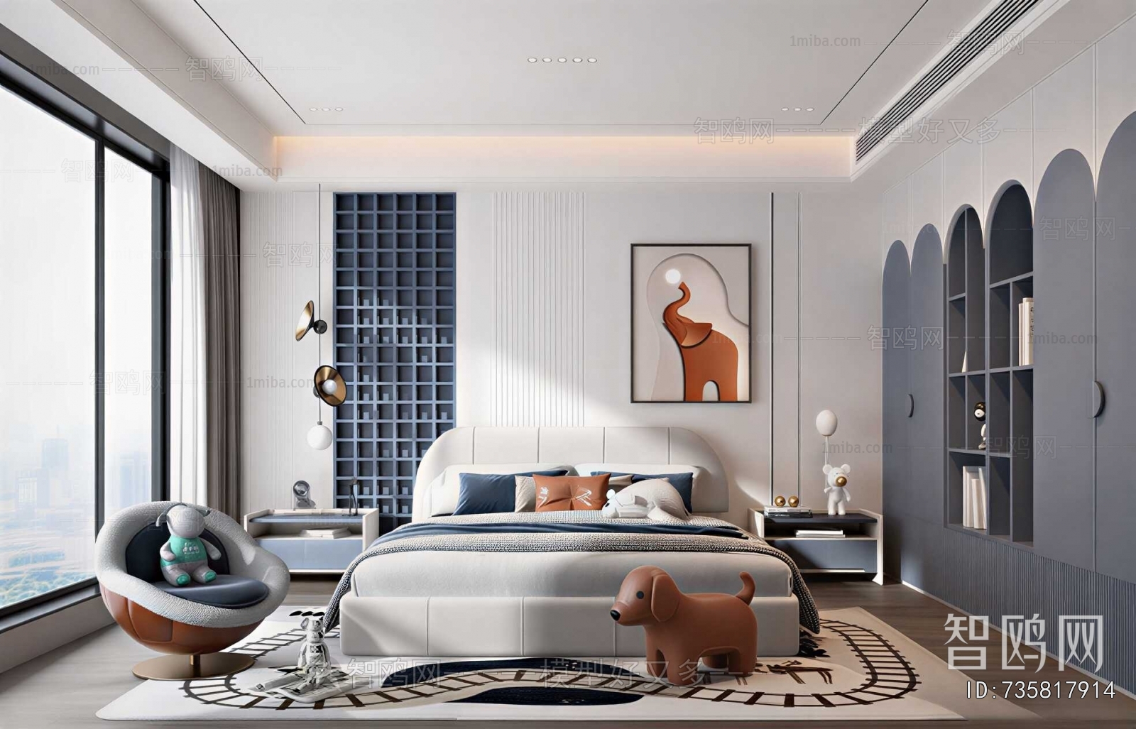 Modern Boy's Room And Son's Room