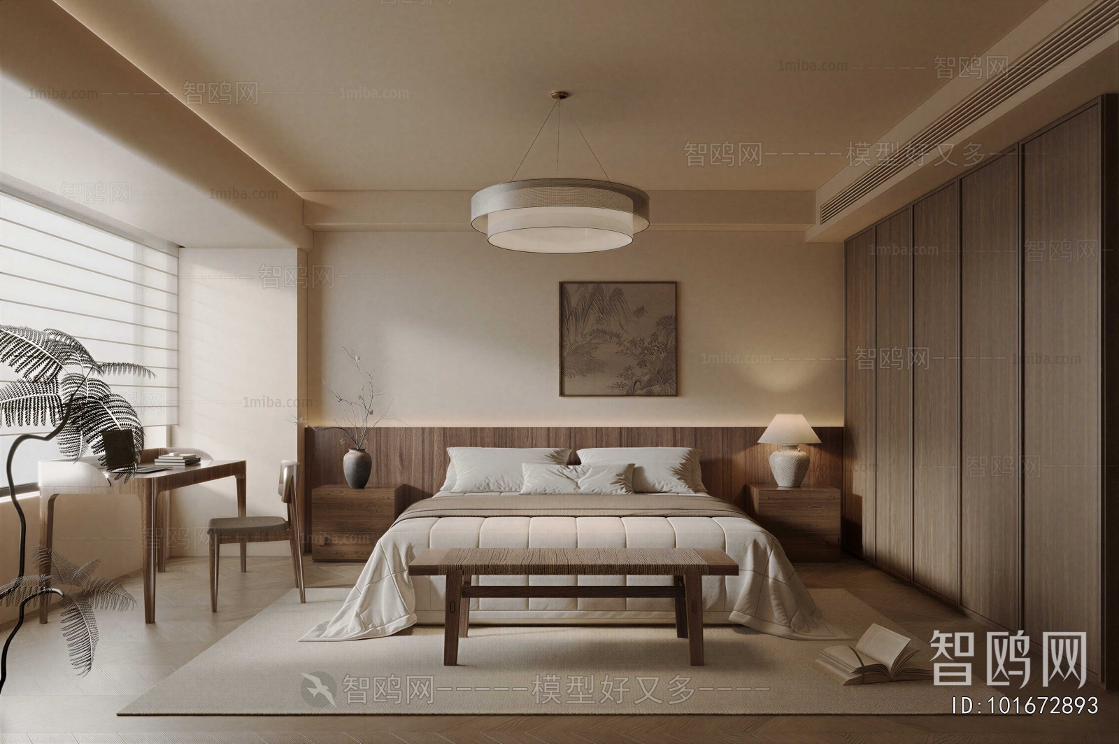 New Chinese Style Bedroom