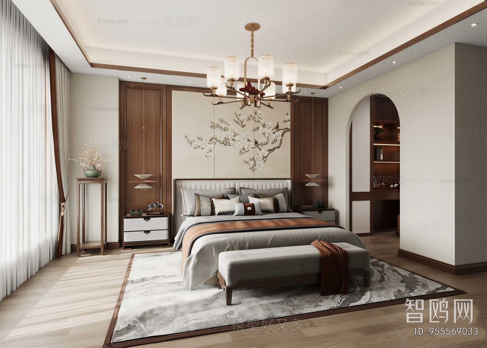 New Chinese Style Bedroom