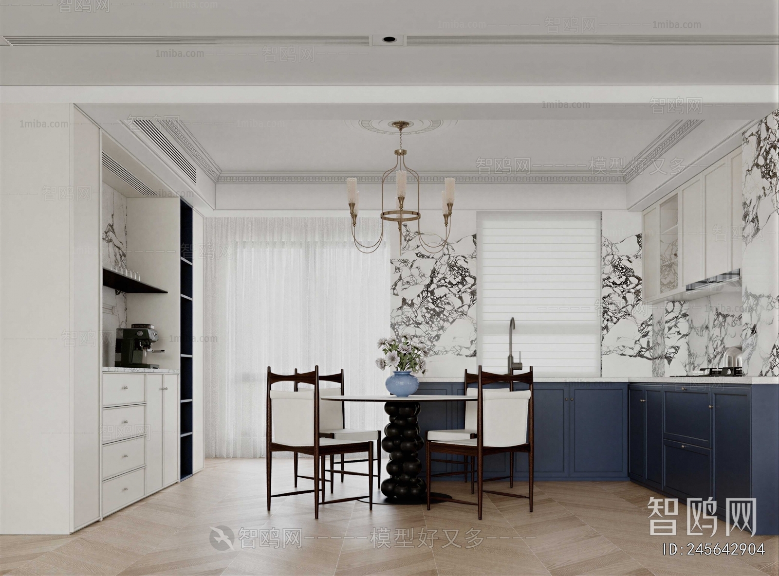 Simple European Style Dining Room