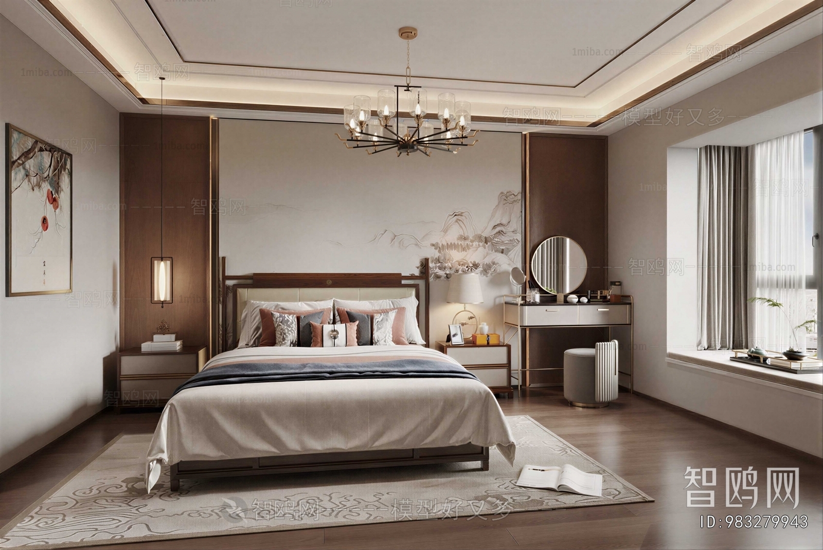 New Chinese Style Bedroom