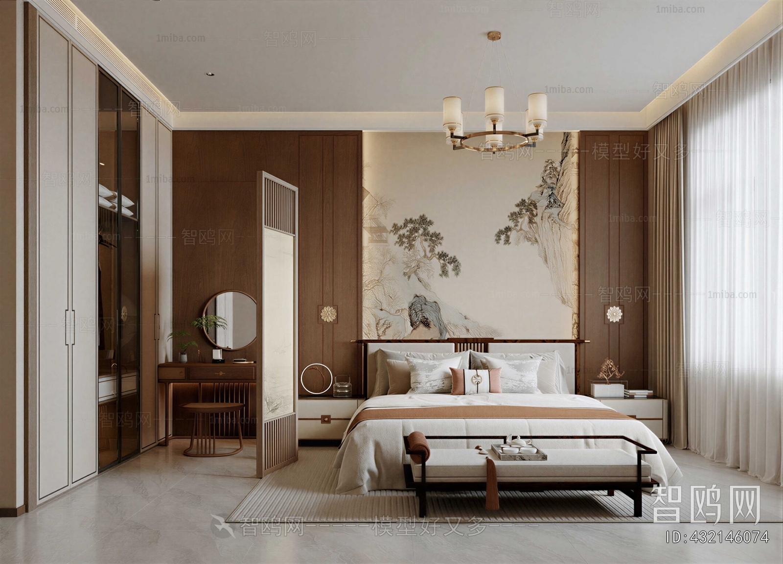 New Chinese Style Bedroom