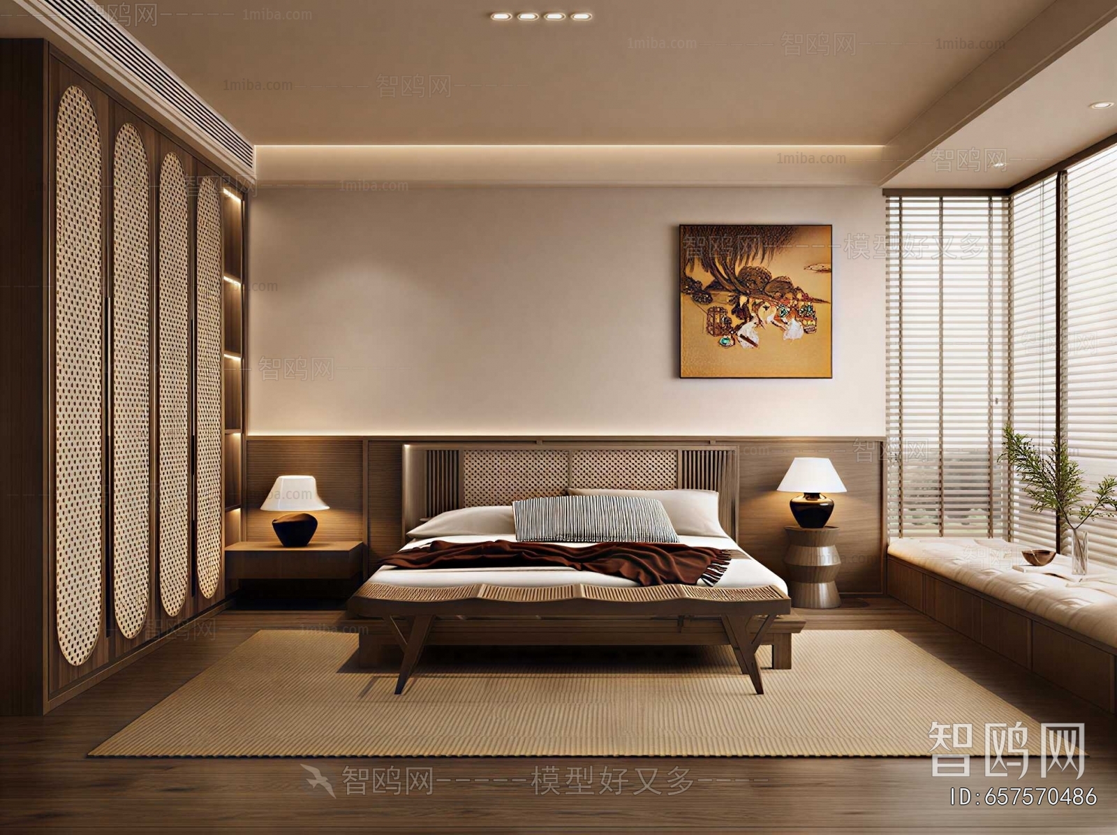 New Chinese Style Bedroom