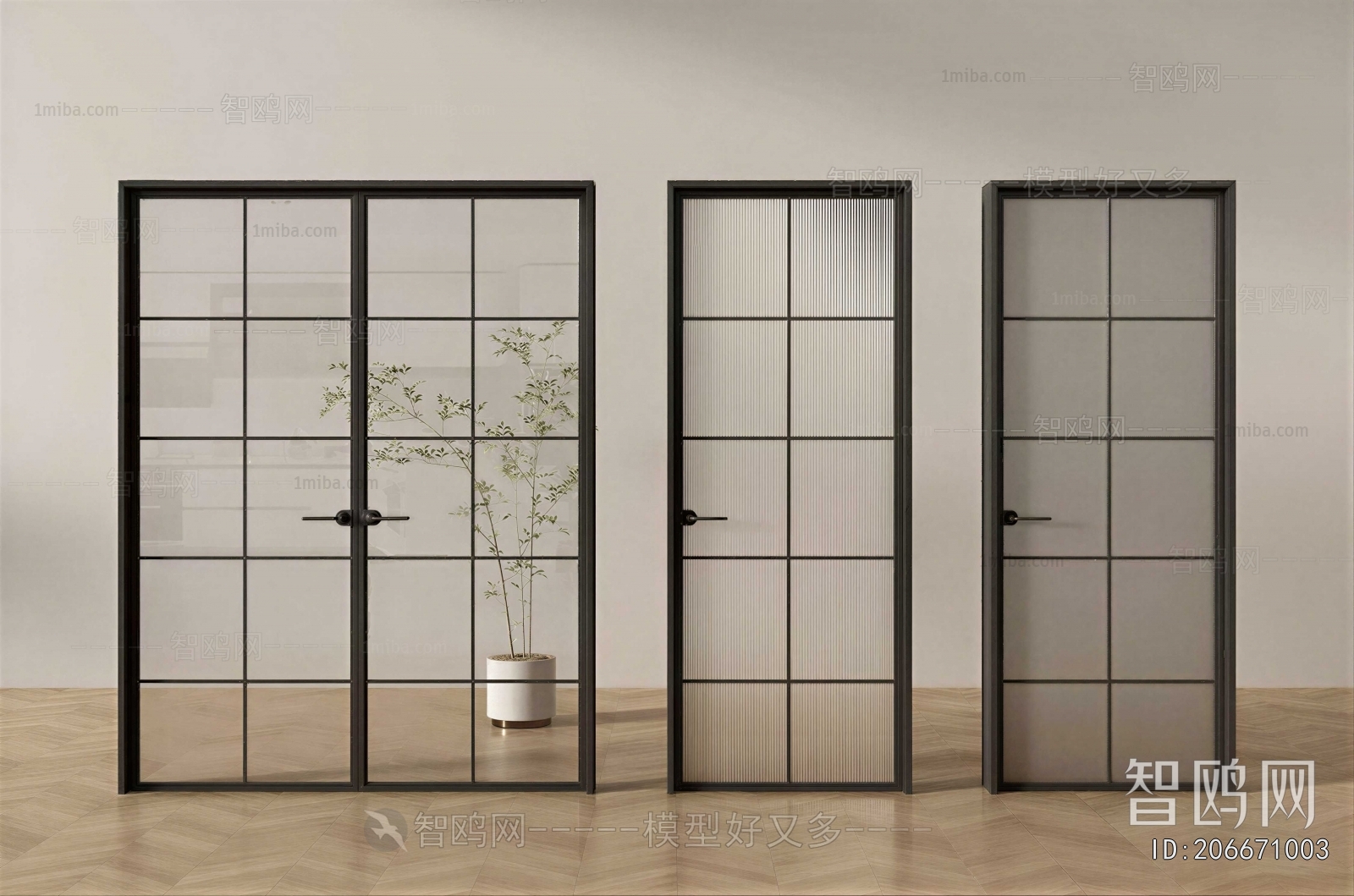 Modern Double Door