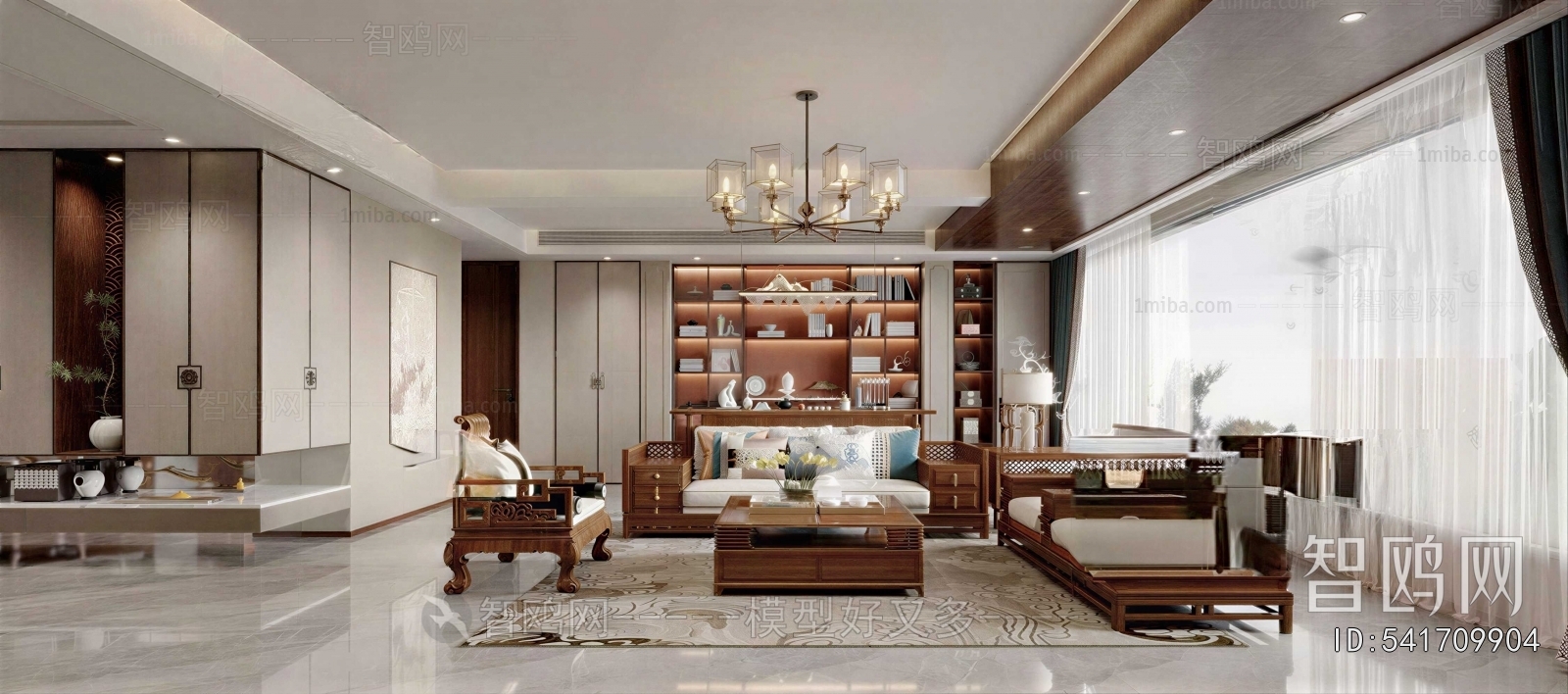 New Chinese Style A Living Room