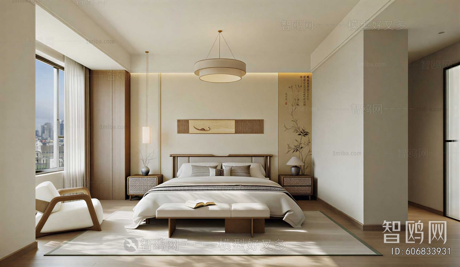 New Chinese Style Bedroom