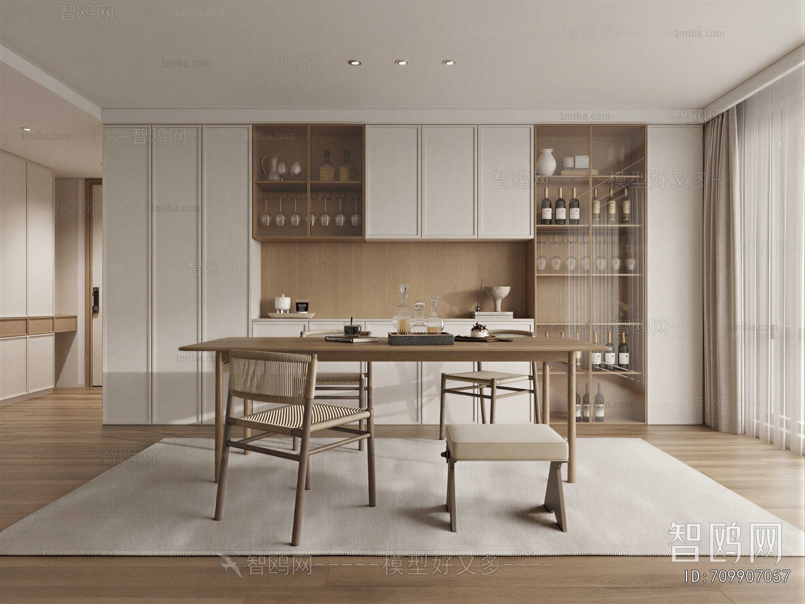 Wabi-sabi Style Dining Room