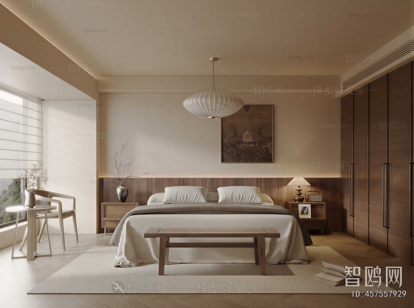 Wabi-sabi Style Bedroom