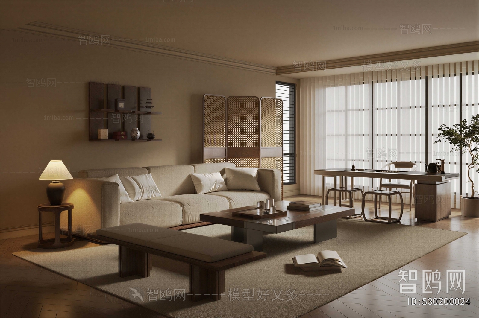 Wabi-sabi Style A Living Room